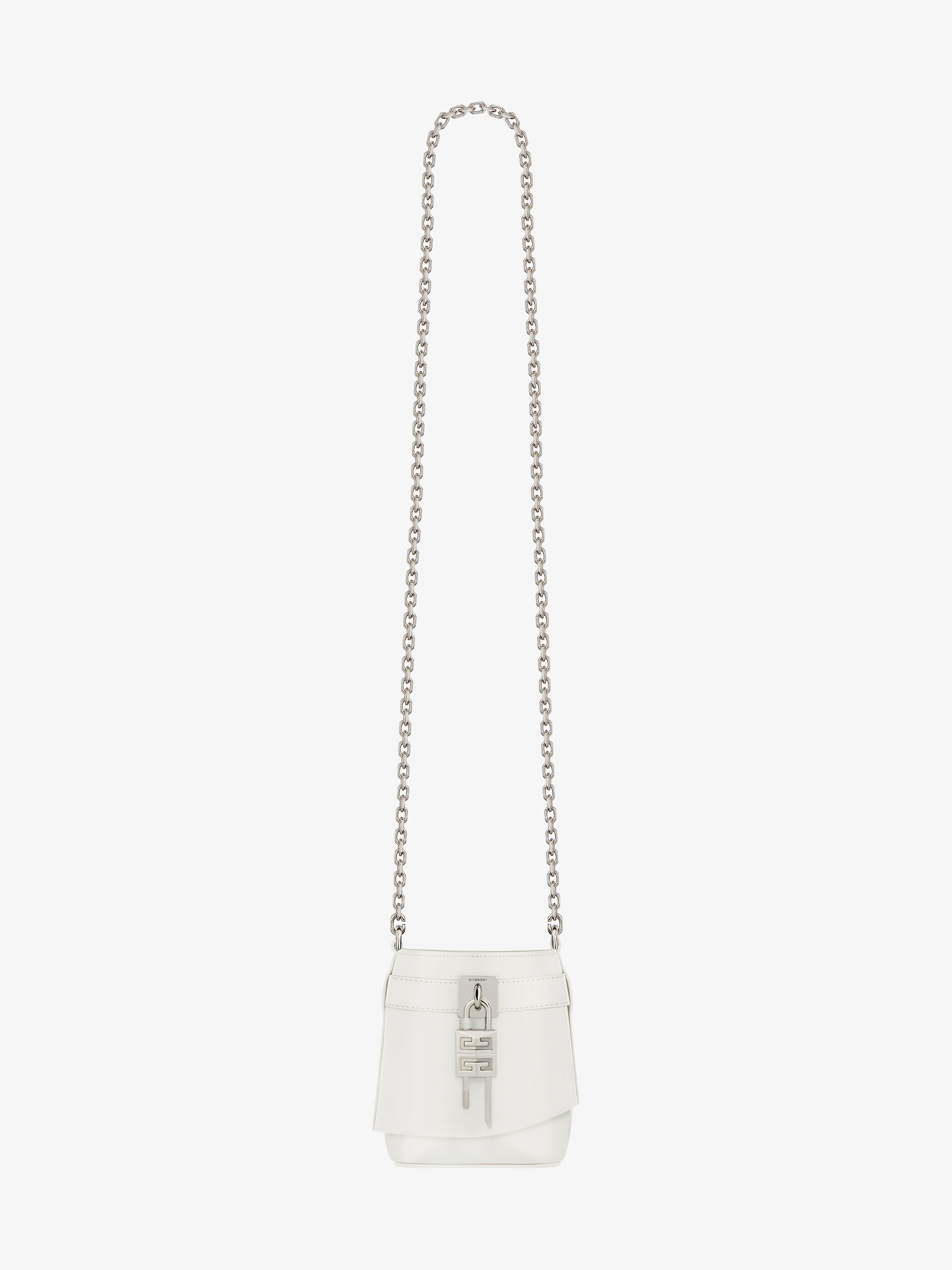 Givenchy o1srvl11e0925 Size: OS / Micro Shark Lock Bucket Bag Bianca Size ONE SIZE - 3 Thumbnail
