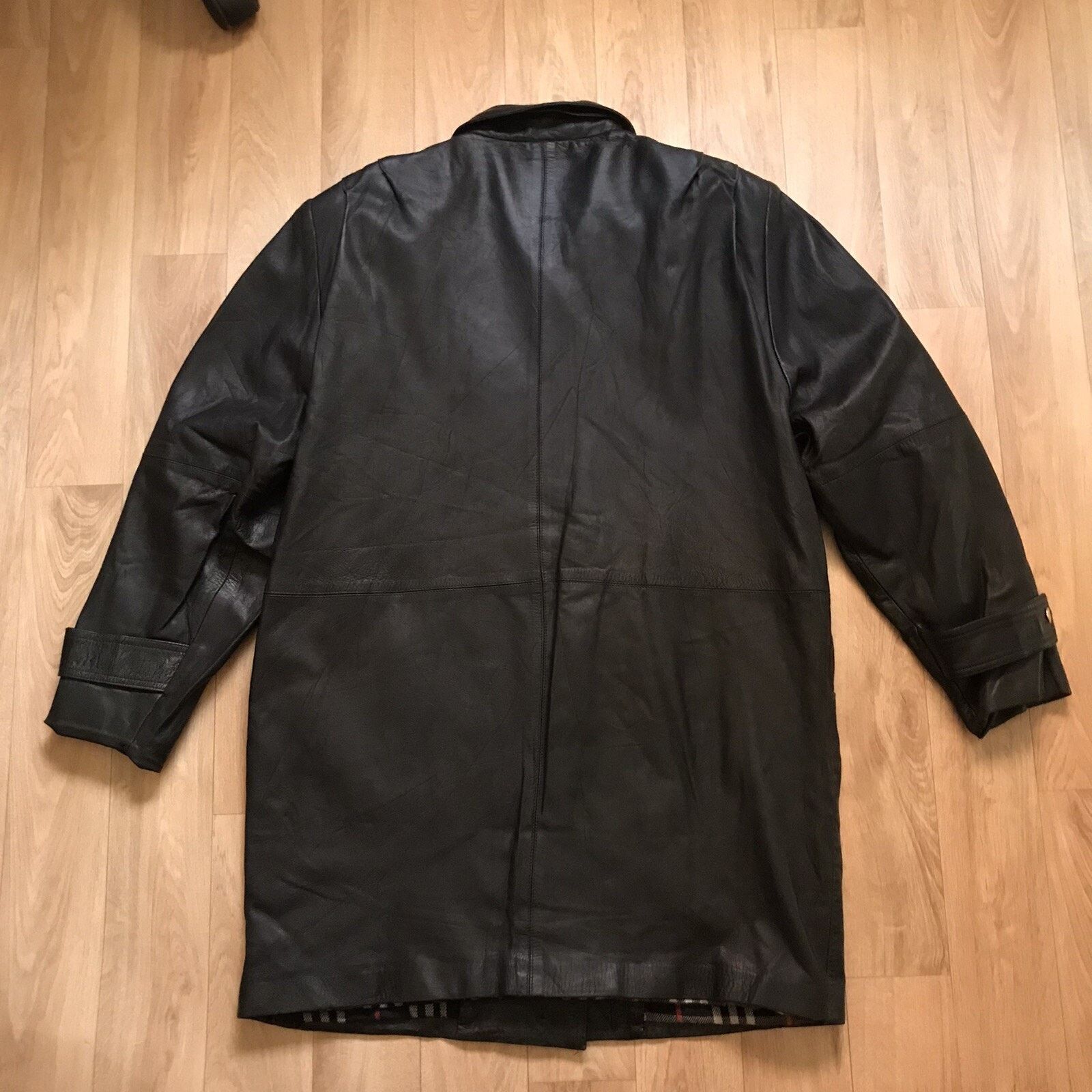Burberry Vintage Burberry Leather JACKET nova check OvERCOAT women's Size L / US 10 / IT 46 - 12 Thumbnail