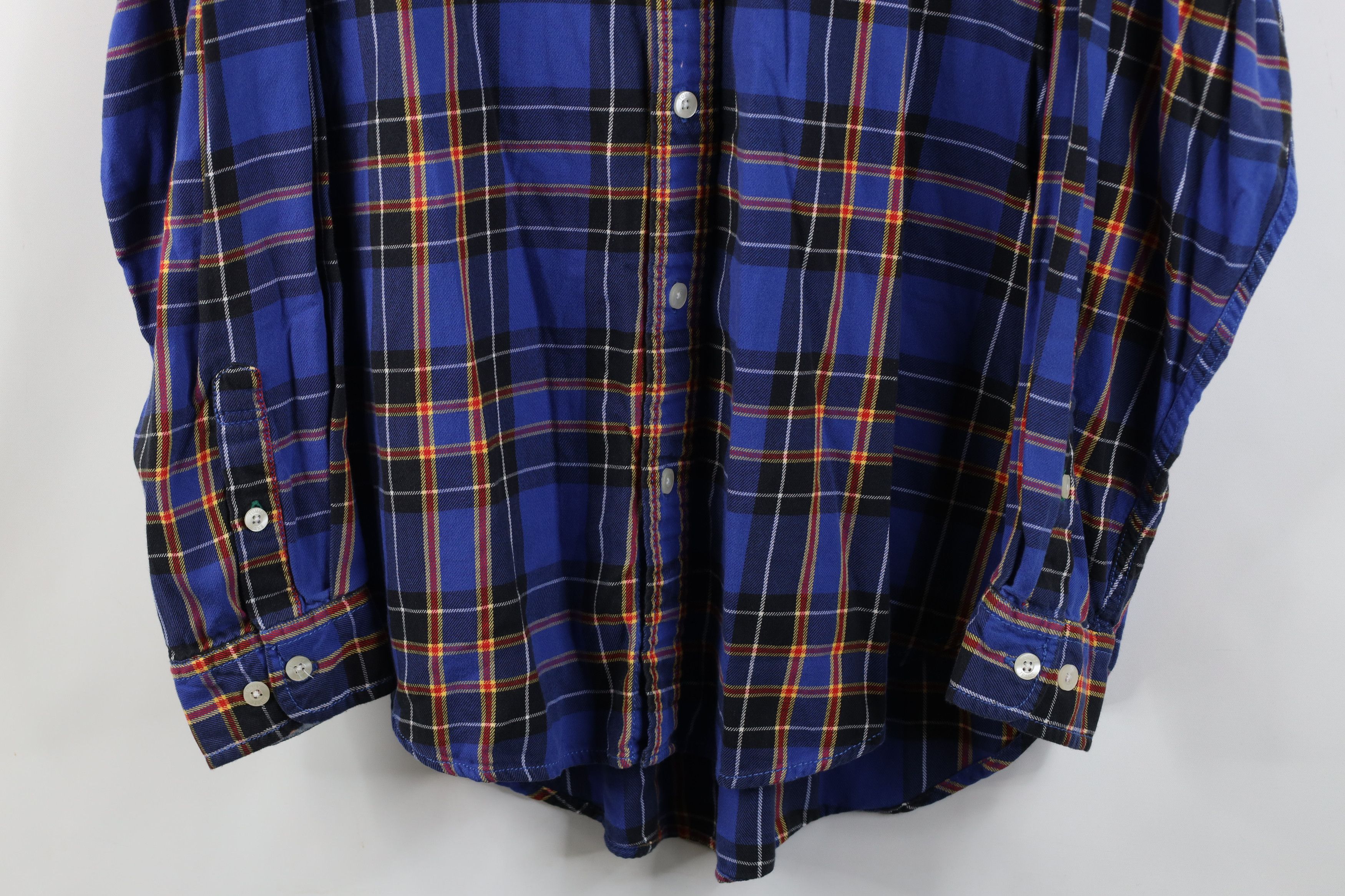 Tommy Hilfiger Vintage 90s Tommy Hilfiger Flannel Collared Button Shirt Size US L / EU 52-54 / 3 - 3 Thumbnail