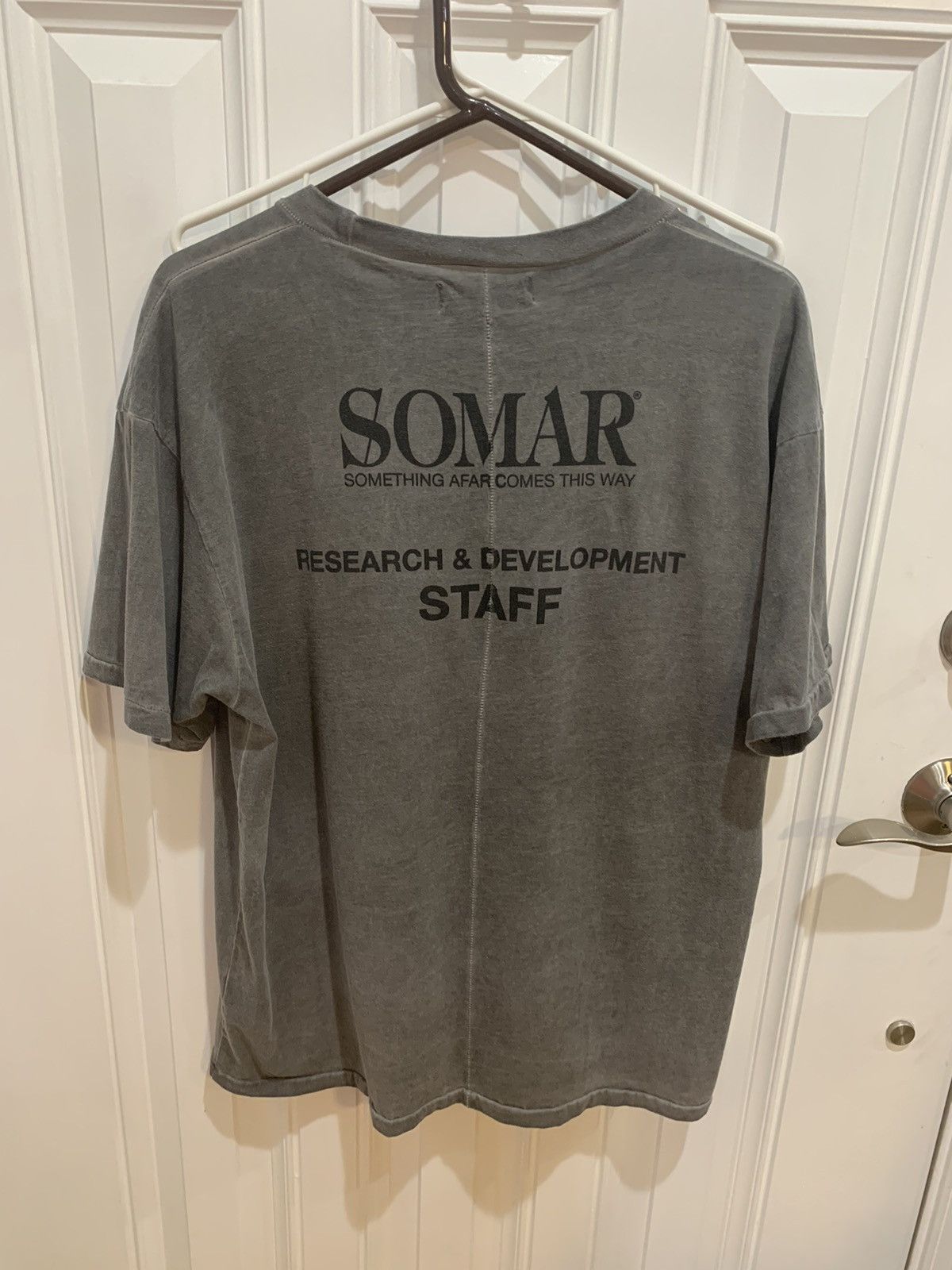 image of Somar Spine Stitch Staff T Shirt in Grey, Men's (Size Large)