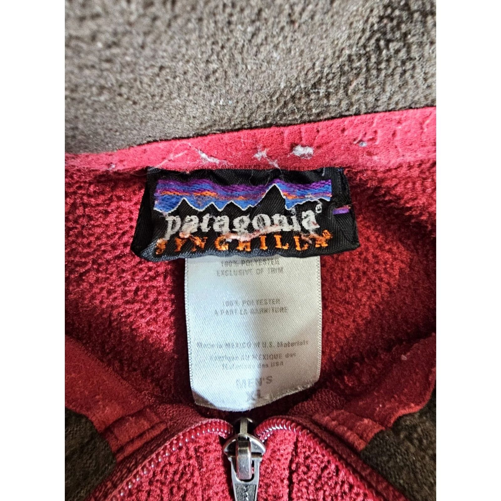 Patagonia VINTAGE Patagonia Synchilla Fleece 1/4 Zip Pullover Jumper Jacket Men's XL Red Jacket Size US XL / EU 56 / 4 - 6 Thumbnail