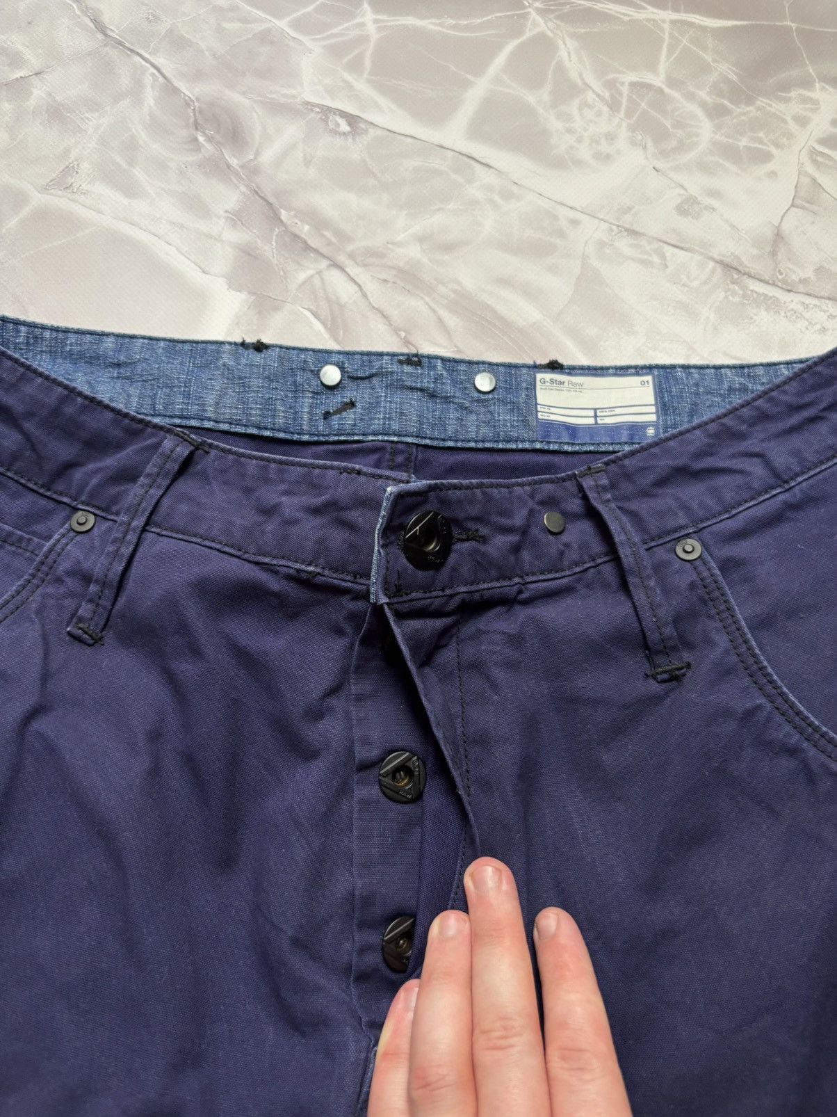 G-Star G-Star Raw 5620 3D Dimension Tapered COJ Navy Mens 33 x 32 Size US 33 - 7 Thumbnail