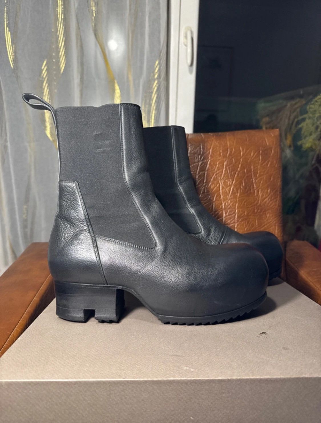 Rick owens Beatle Ballast boots 【とても希少】 RICK OWENS Beatle Ballast White Leather Ankle Calf Boot 38/8 | eBay