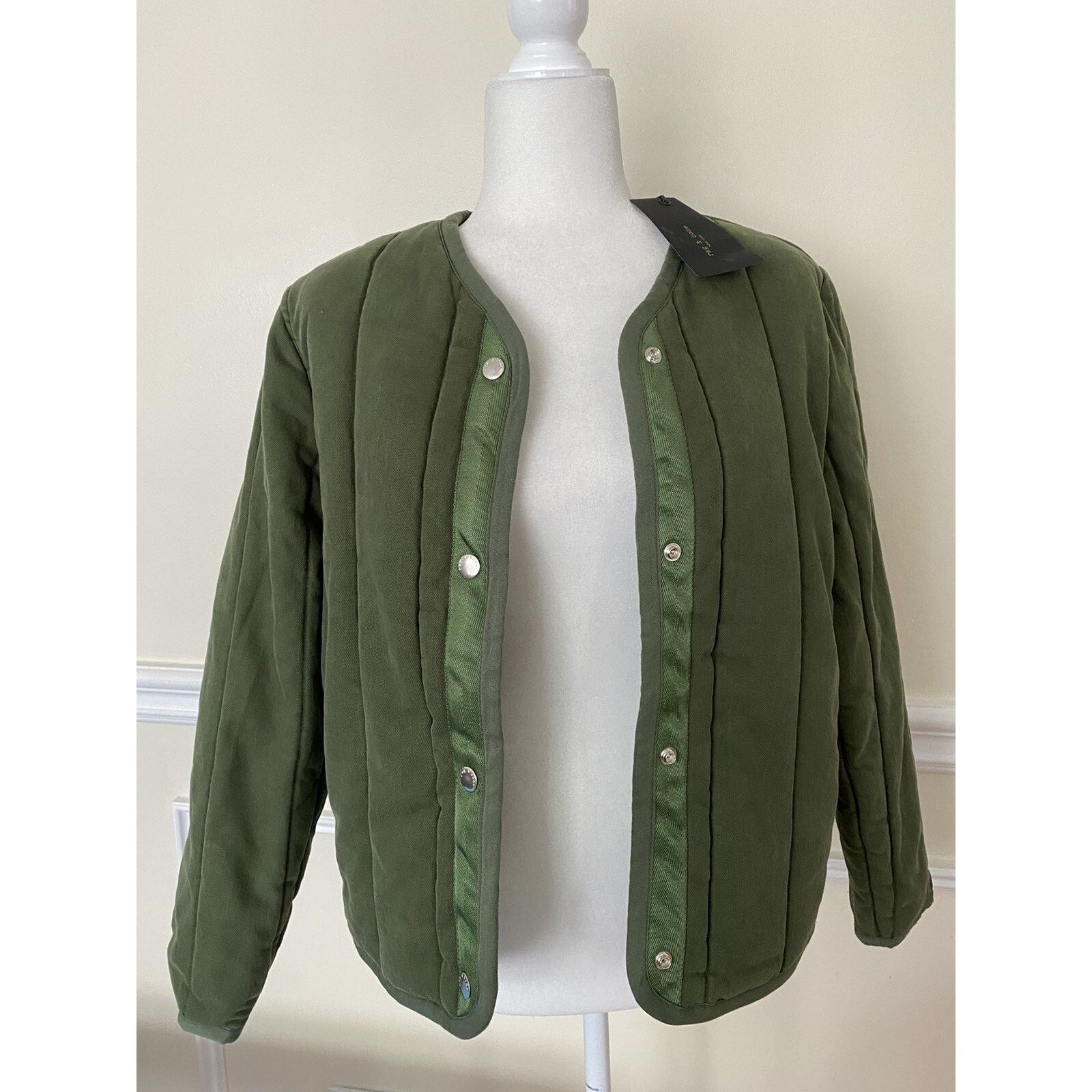 Rag & Bone Rag & Bone Woman Cotton Canvas Jacket Army Green S A003039 Size S / US 4 / IT 40 - 4 Thumbnail