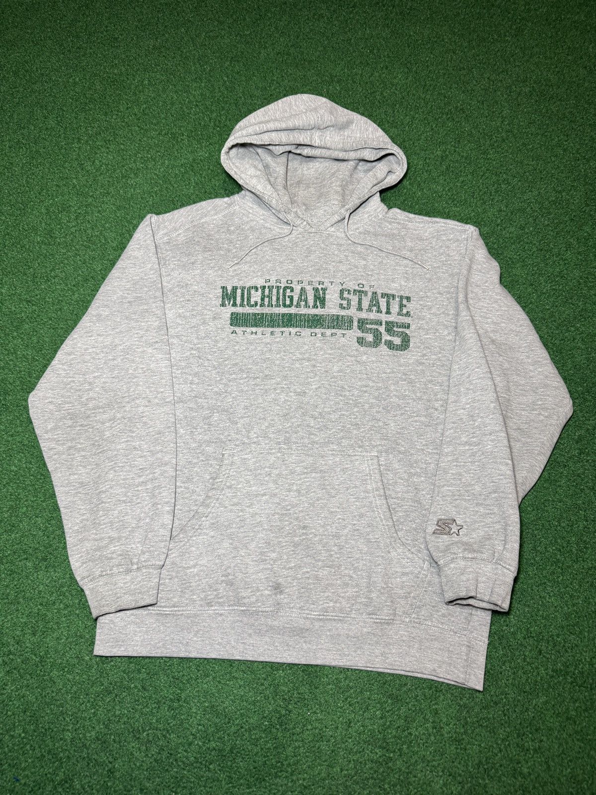 Starter Michigan State Starter Hoodie Lrg 22x28 College Sweatshirt Size US L / EU 52-54 / 3 - 1 Thumbnail