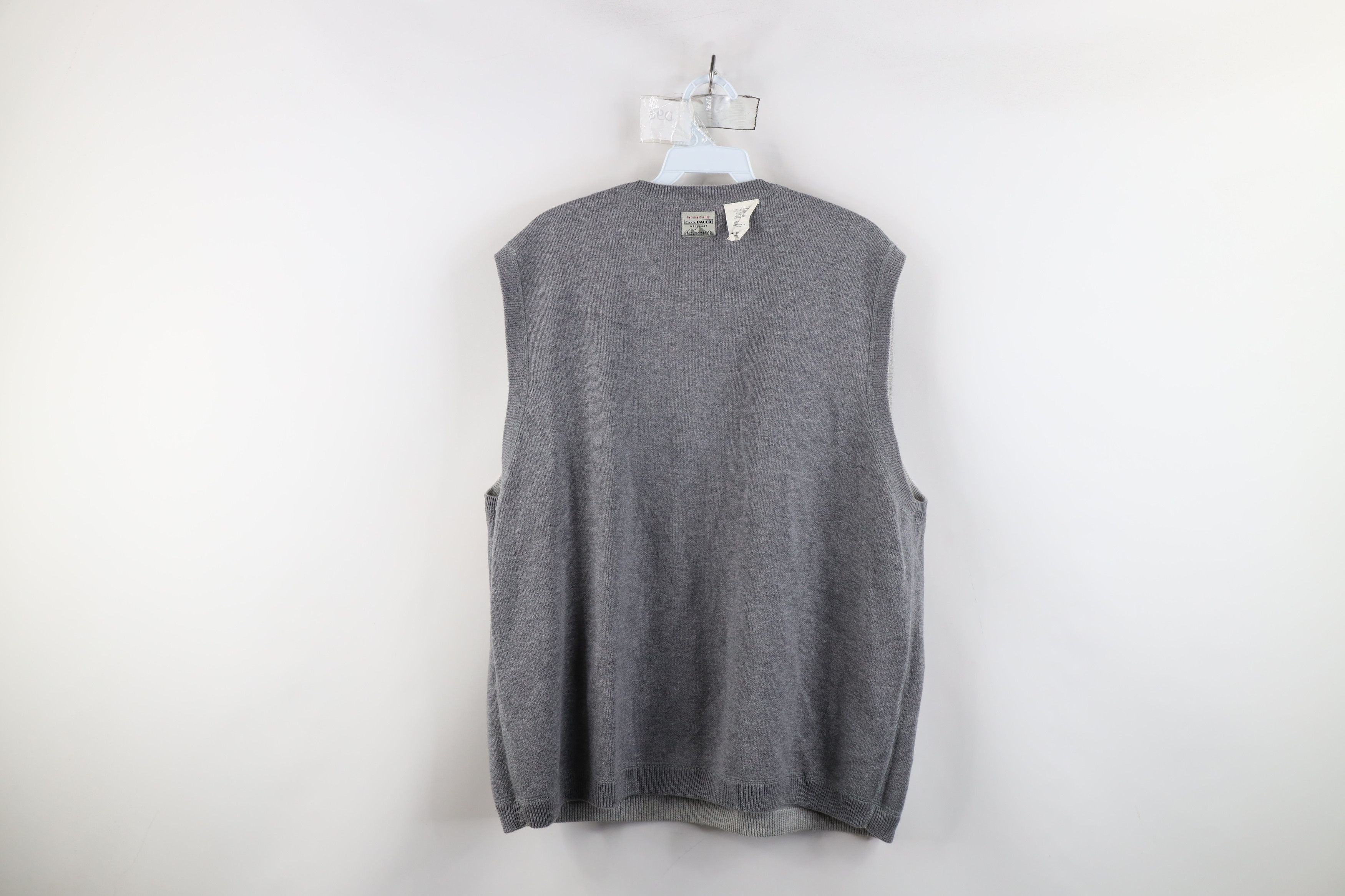 Eddie Bauer × Vintage Vintage Eddie Bauer Reversible Cotton Knit Sweater Vest Gray Size US XL / EU 56 / 4 - 15 Thumbnail