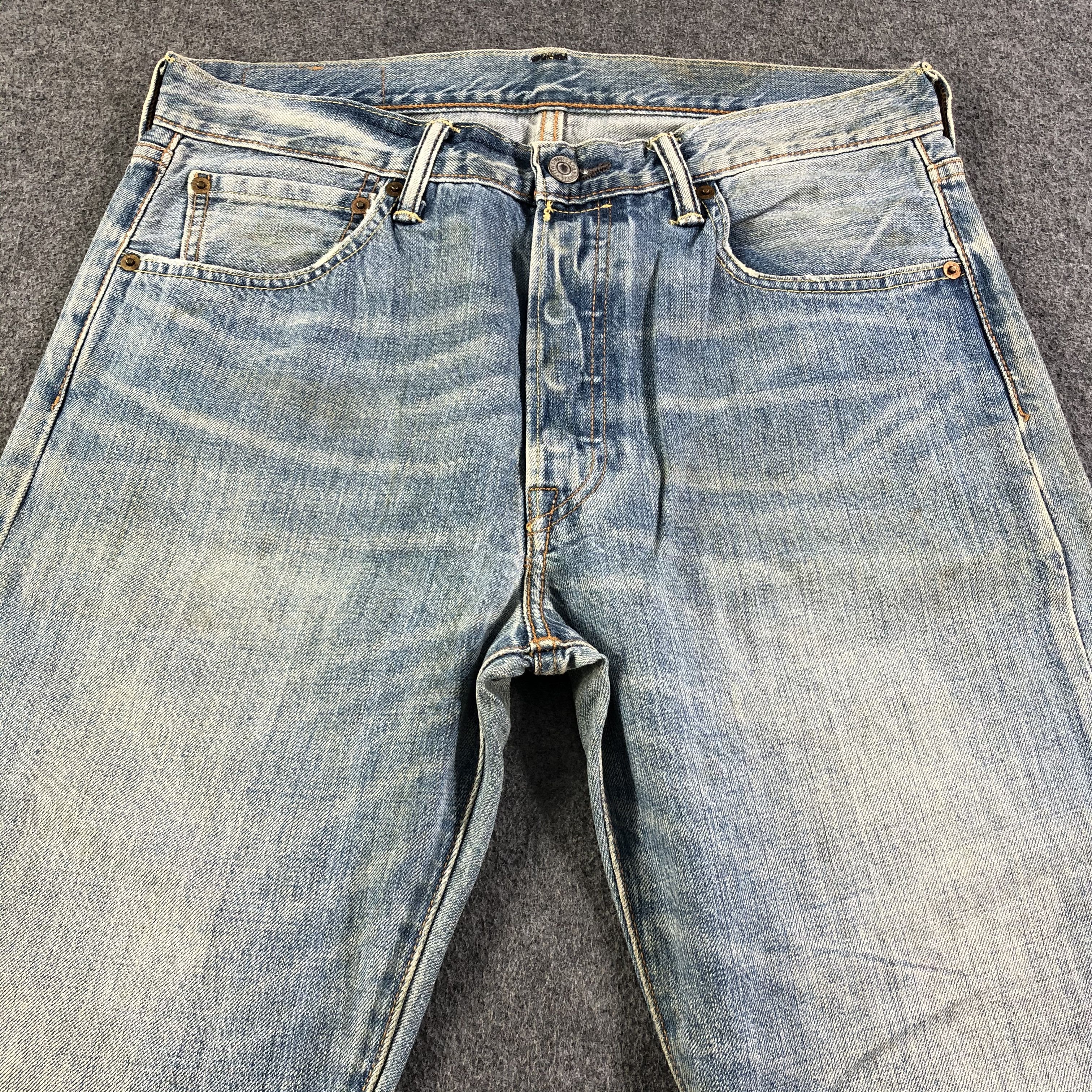 Levi's Vintage Blue Wash Levis 501 Jeans-J2836 Size US 33 - 3 Thumbnail