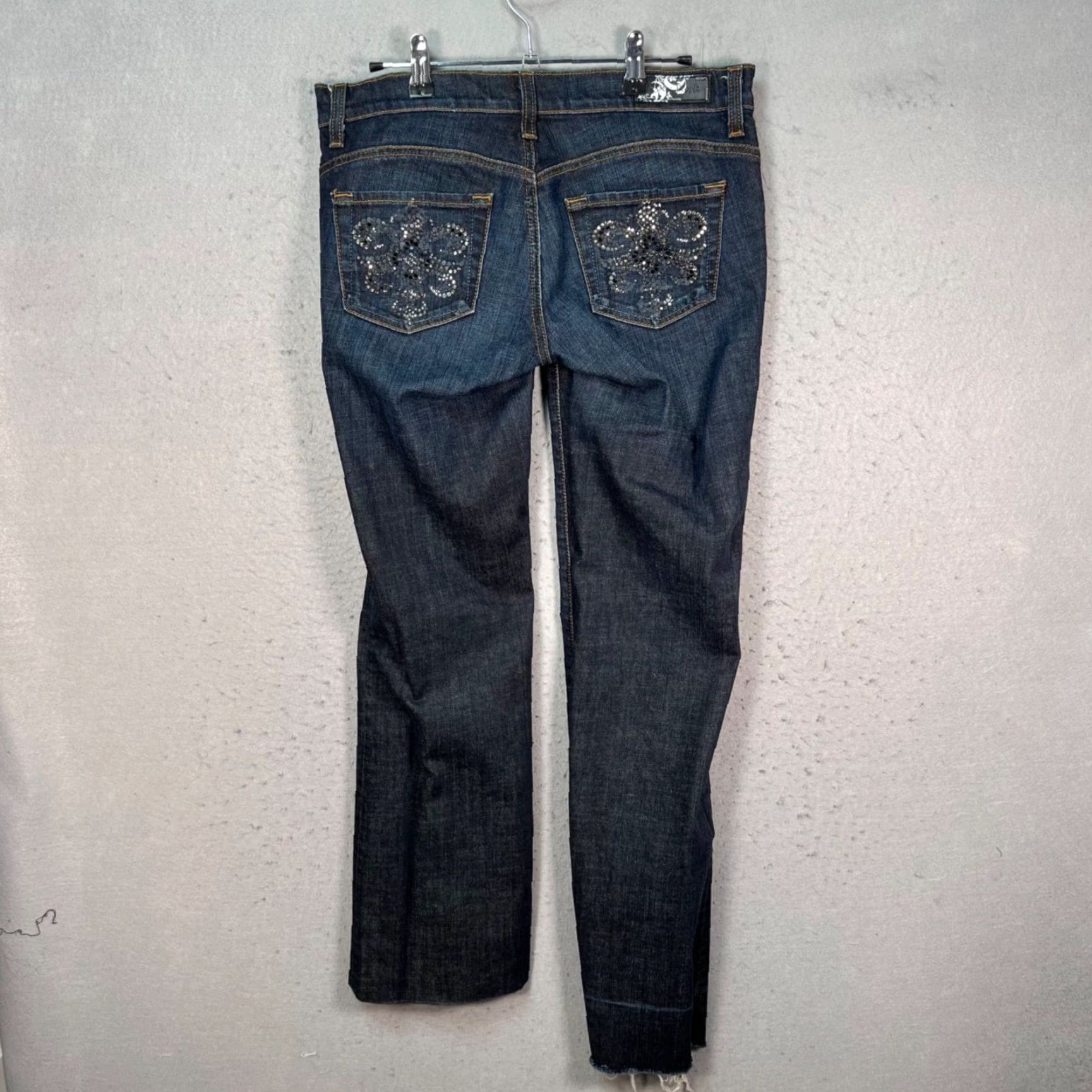 Vintage We The People Womens Jeans Bootcut 5-Pocket Design Dark Wash Size 29 Blue Denim Stretch Cotton Lycra Size 29" - 2 Thumbnail
