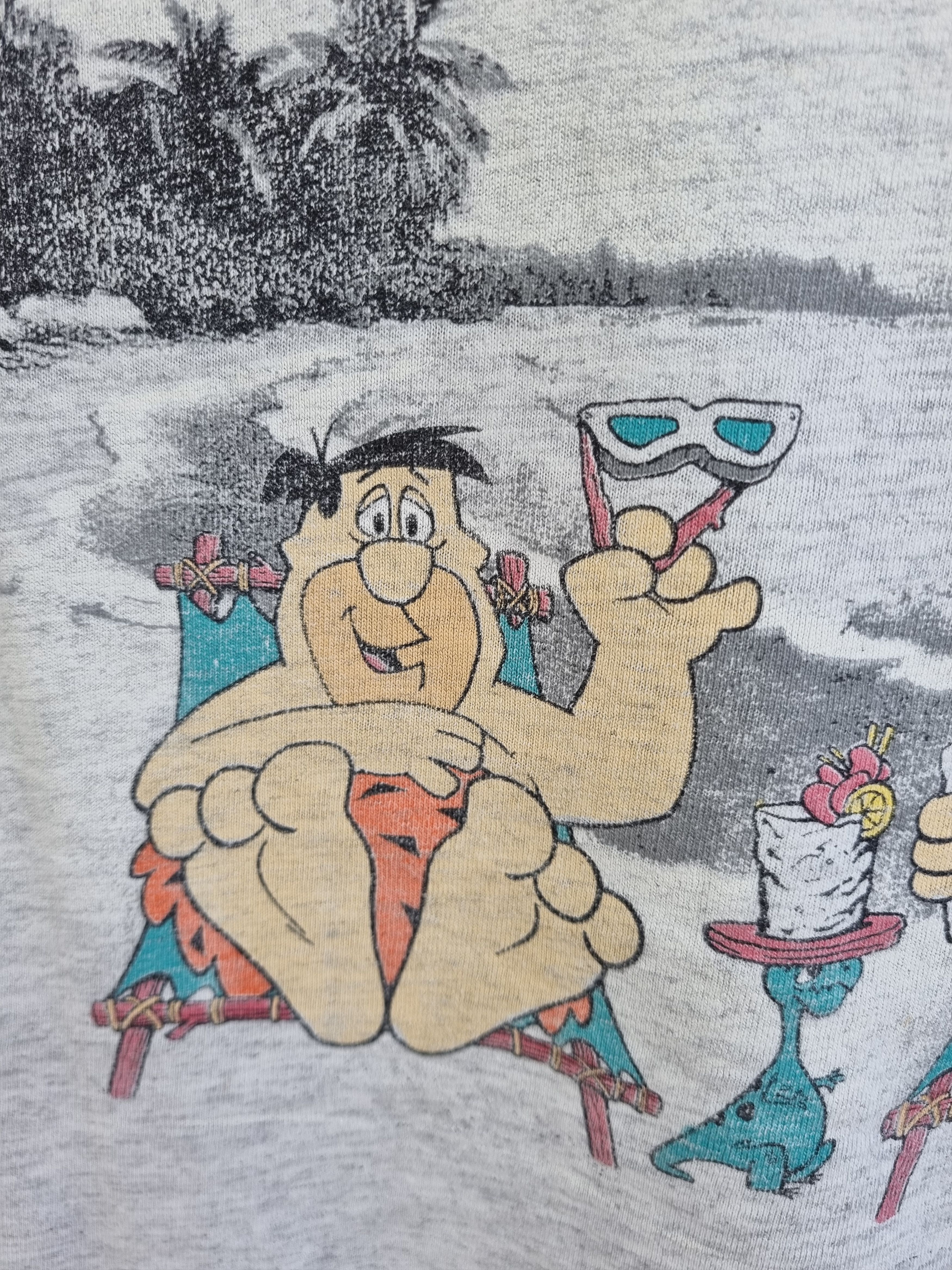 Cartoon Network × Vintage × Warner Bros 90s Single Stitch The Flintstones Rare Print Shirt Size US L / EU 52-54 / 3 - 10 Thumbnail