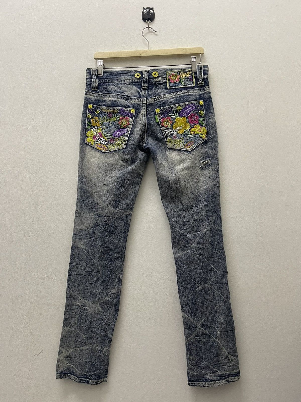 If Six Was Nine Rare Vintage Japan Embroidered Distressed Lgb Hysteric Style Size 30" / US 8 / IT 44 - 1 Thumbnail