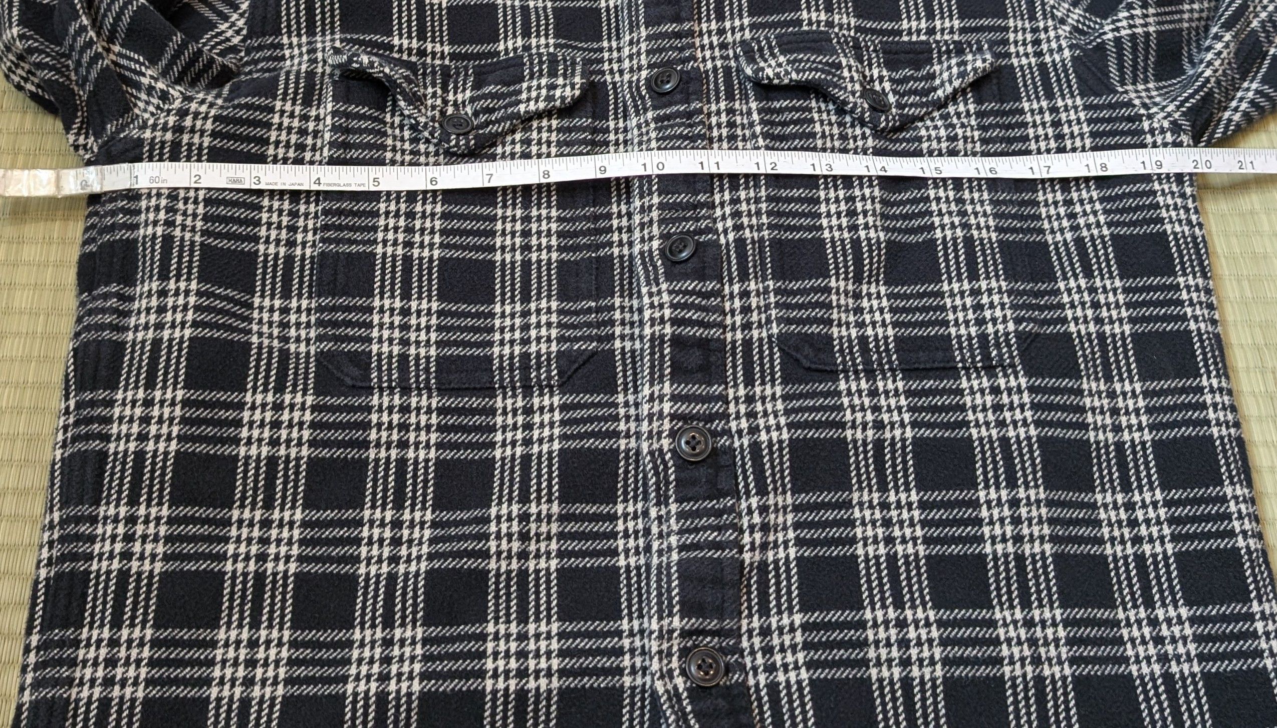 Relwen Relwen Blanket Flannel in Black/White Tartan Size US M / EU 48-50 / 2 - 4 Thumbnail