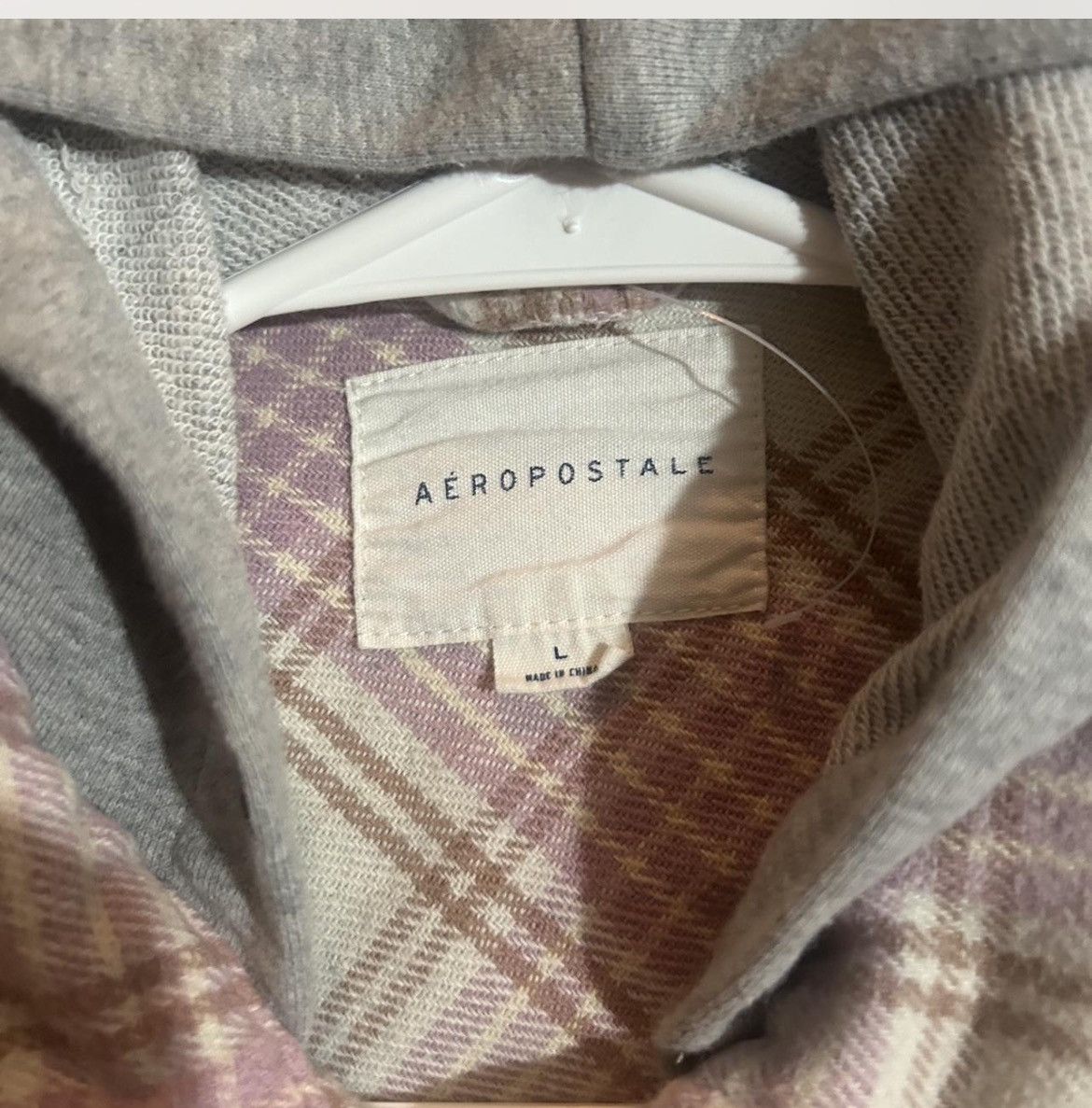 Aeropostale Aeropostale Cropped Pink Flannel Jacket Size L / US 10 / IT 46 - 2 Thumbnail
