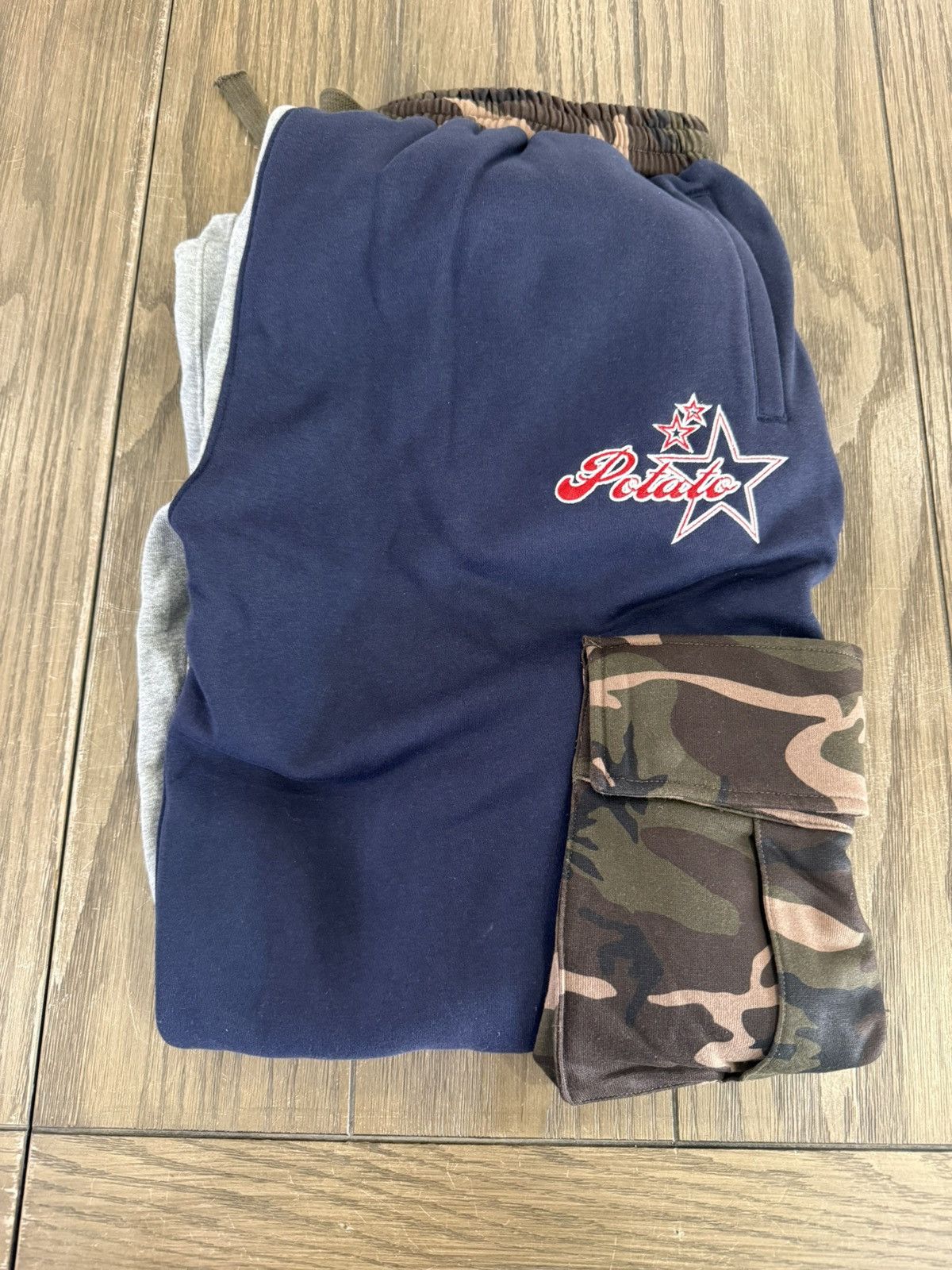 Imran Potato ‼️ Imran POTATO Cargo Color-block Sweat Pants Camo Large ‼️ Size US 34 / EU 50 - 4 Thumbnail