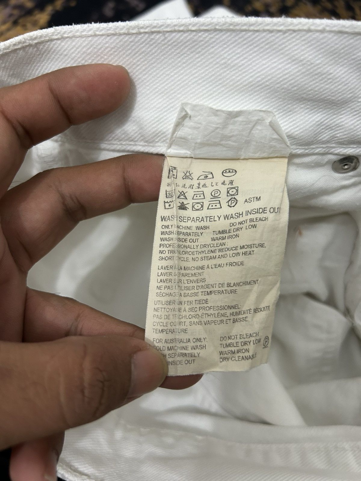 Helmut Lang Helmut Lang White Vintage Broken Denim Size US 32 / EU 48 - 16 Thumbnail