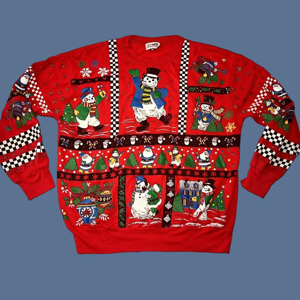 Vintage VINTAGE Nutcracker Sweatshirt Santa Claus Crewneck L Red 80s Christmas Holiday Unisex Adults Sweatshirt Pullover Ugly Sweater Mens Womens Boys Girls Size US L / EU 52-54 / 3 - 1 Thumbnail