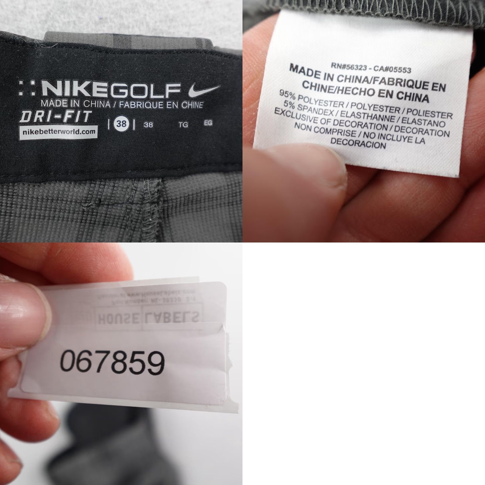 Nike Nike Shorts Mens 38 Gray Plaid Dri Fit Performance Golf Golfer Chino Swoosjh Size US 38 / EU 54 - 8 Thumbnail