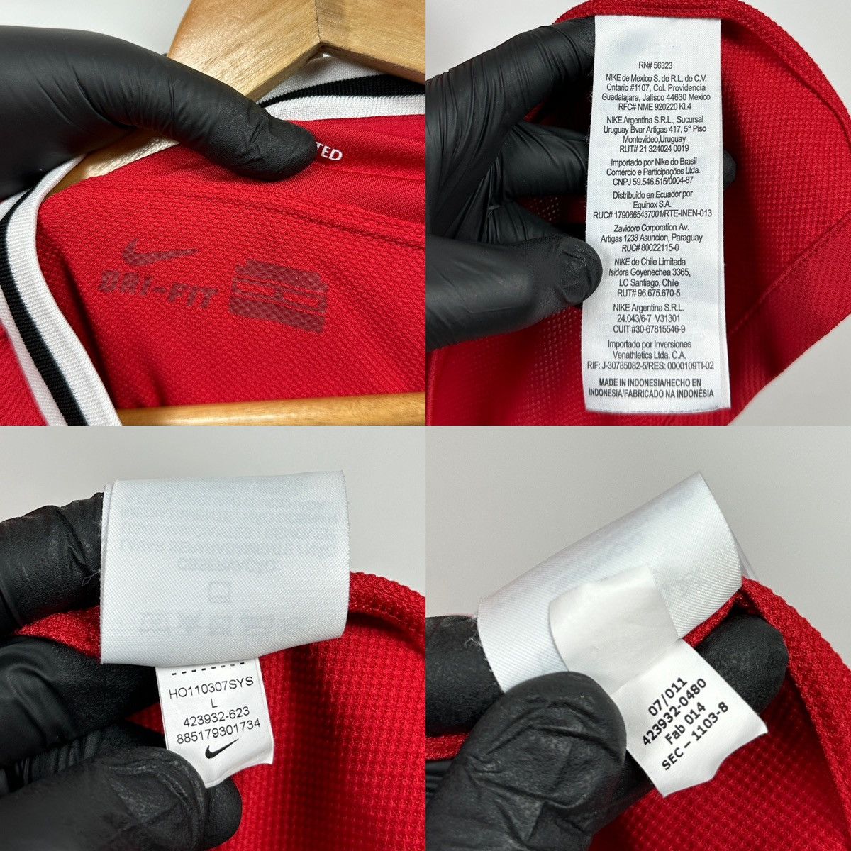 Nike 2011/12 Nike Manchester United Home Soccer Jersey Size US L / EU 52-54 / 3 - 17 Thumbnail