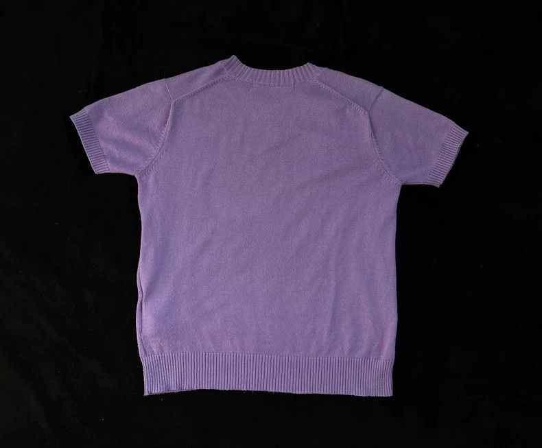Comme des Garcons Comme des Garcons Purple cotton round neck knit top Size M / US 6-8 / IT 42-44 - 5 Thumbnail
