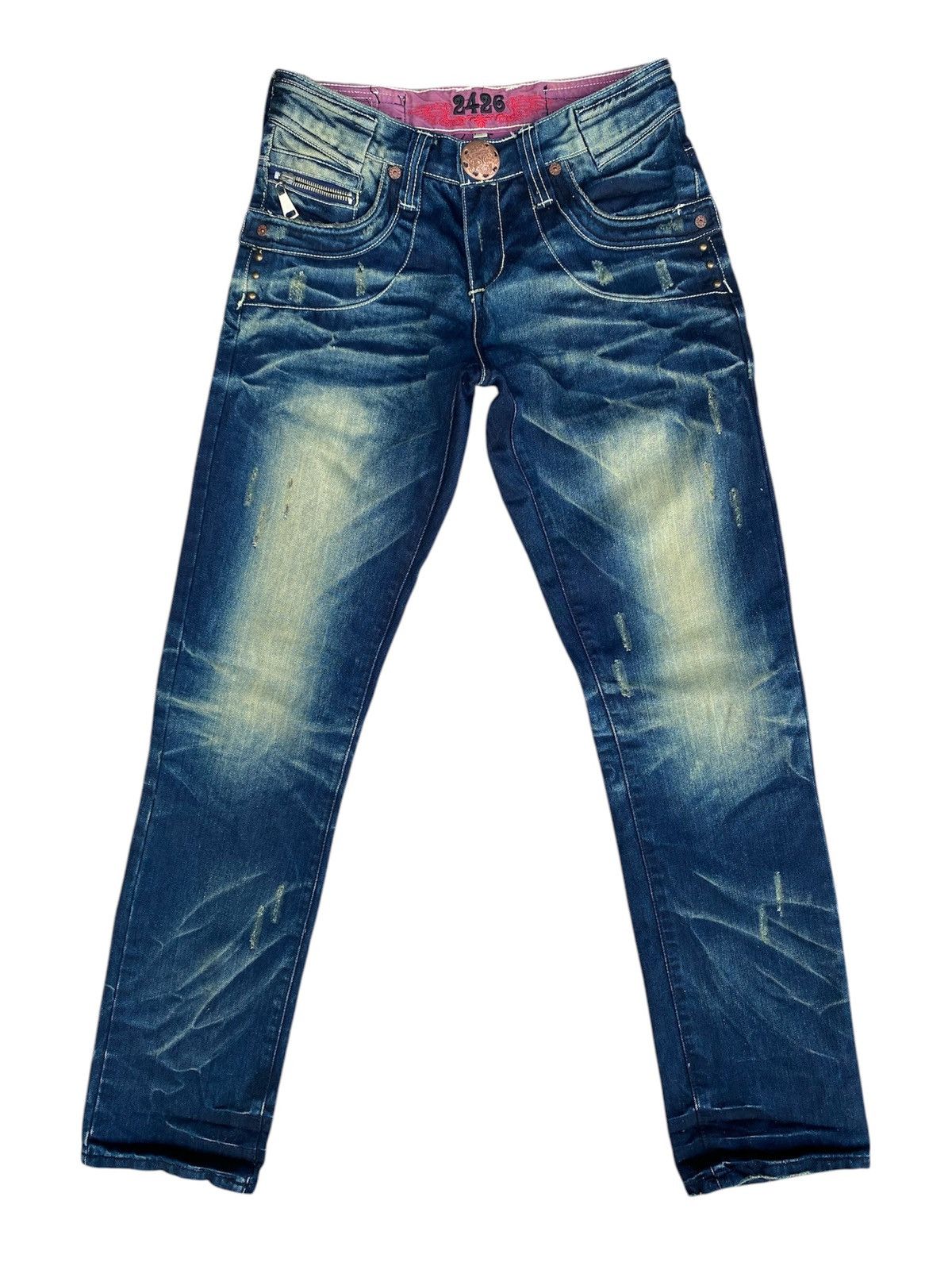 Japanese Brand Vintage Distressed 2426 Jeans Fedding Denim Size US 31 - 1 Thumbnail