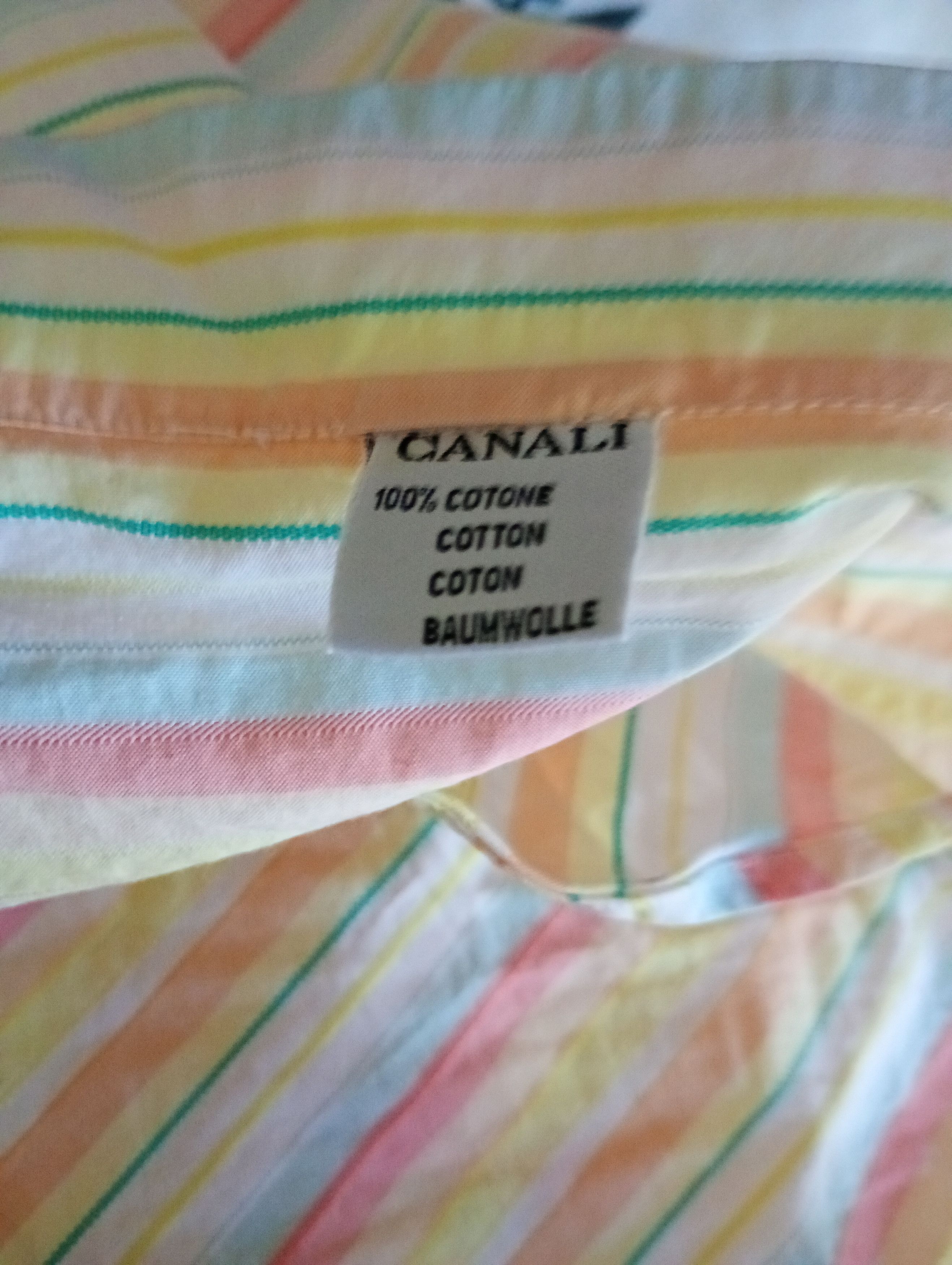 Canali Canali Striped Short Sleeve Shirt Size US XL / EU 56 / 4 - 11 Thumbnail