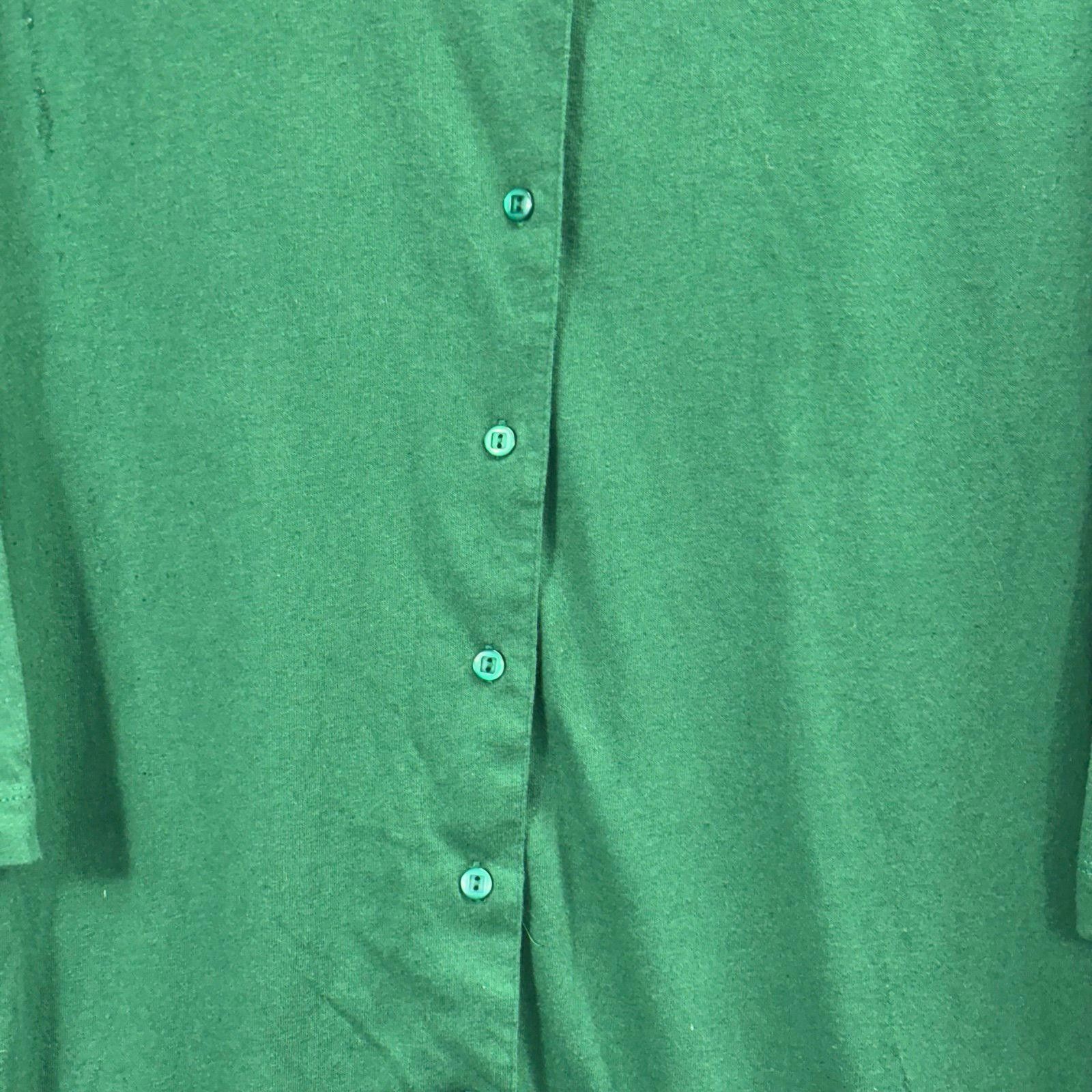 Other Kim Rogers Green Button-Up 3/4 Sleeve Cardigan Size Medium Size M / US 6-8 / IT 42-44 - 3 Thumbnail