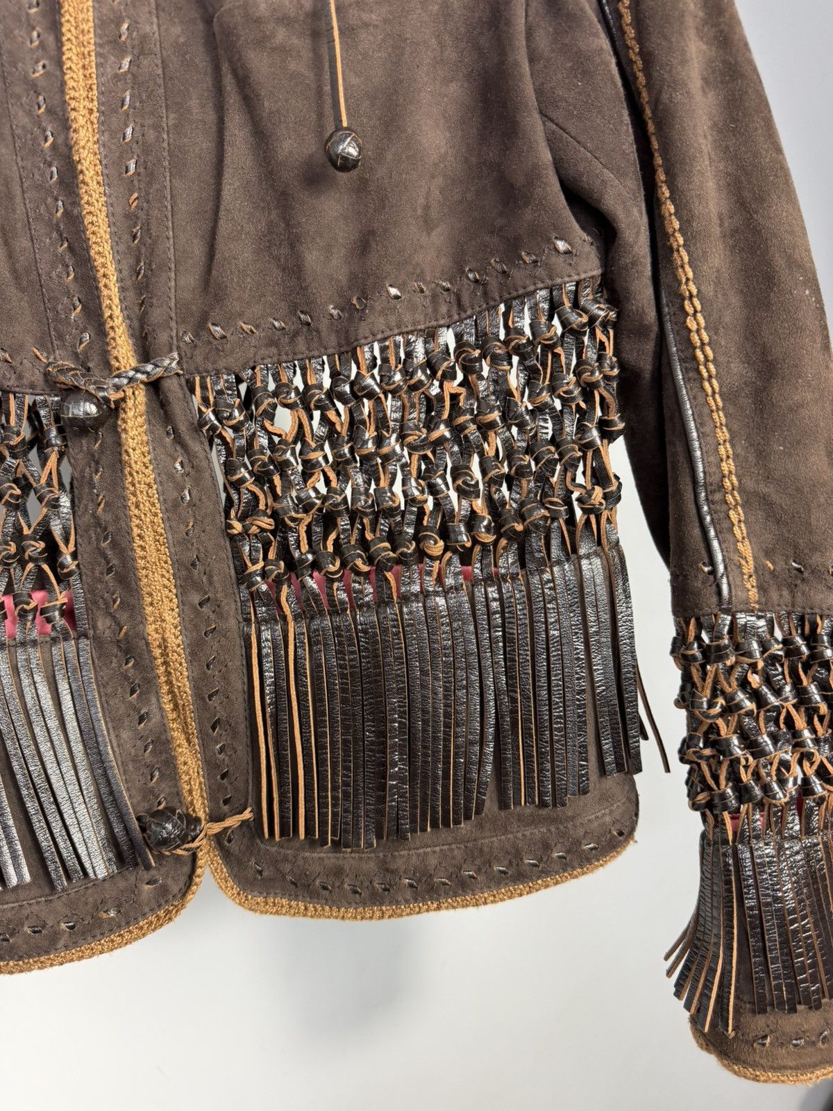 Roberto Cavalli Rare Roberto Cavalli Brown Leather Suede Jacket High End Size L / US 10 / IT 46 - 9 Thumbnail