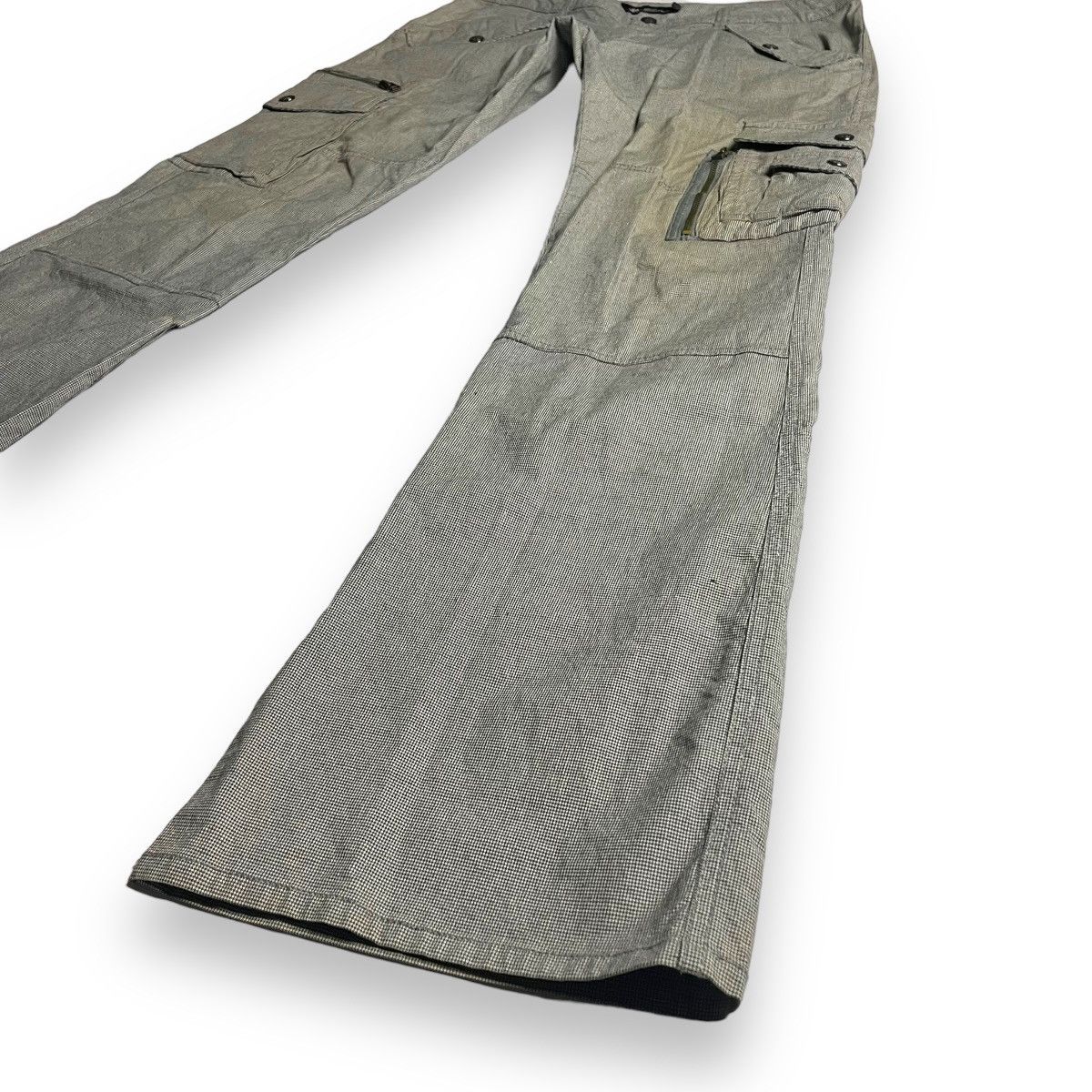 20471120 🇯🇵 VINTAGE ROOT THREE STRIPE FLARED CARGO PANTS Size US 32 / EU 48 - 7 Thumbnail