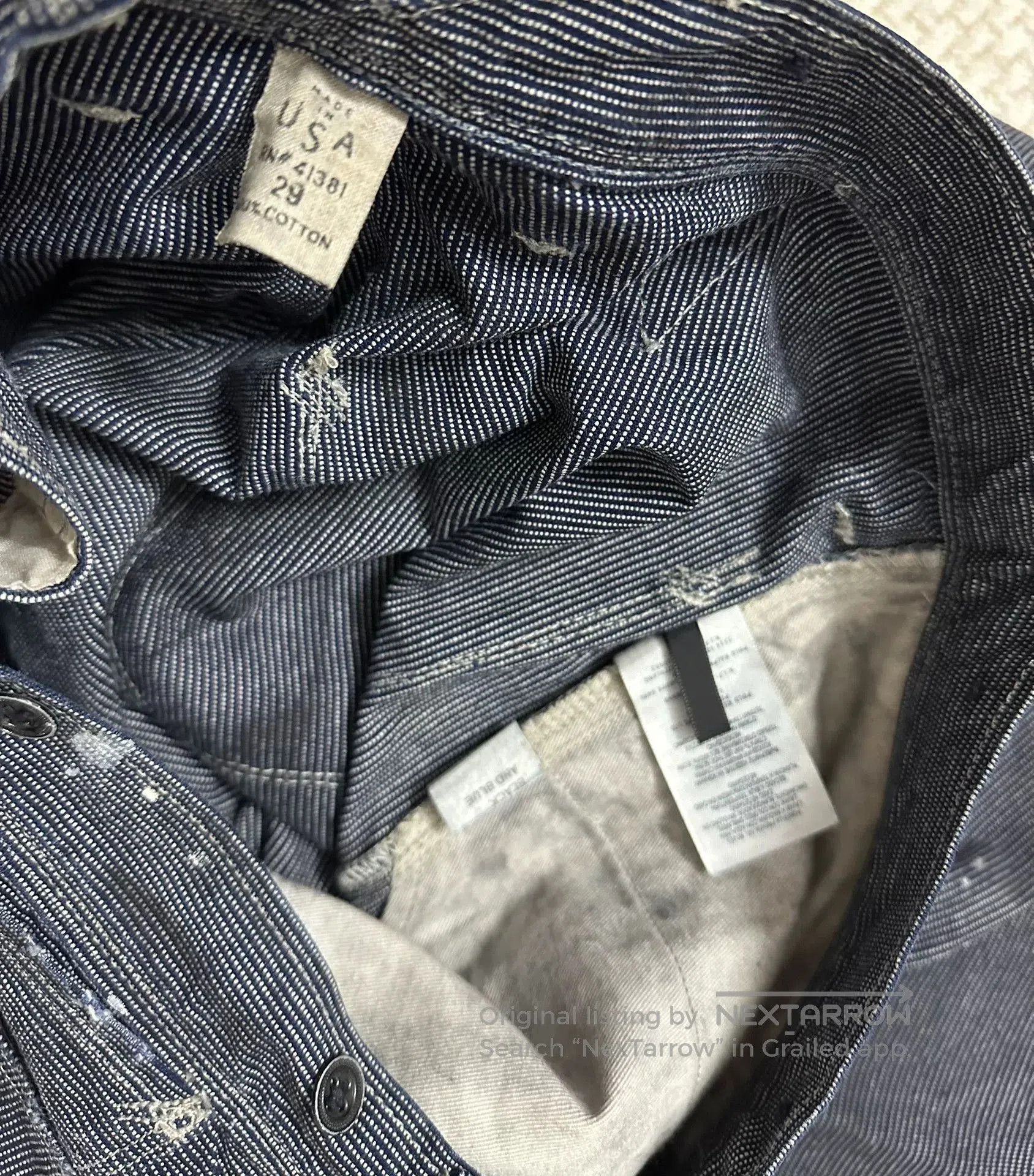 RRL Ralph Lauren RRL Vintage Navy Stripe Work Pants. Size US 29 - 6 Thumbnail
