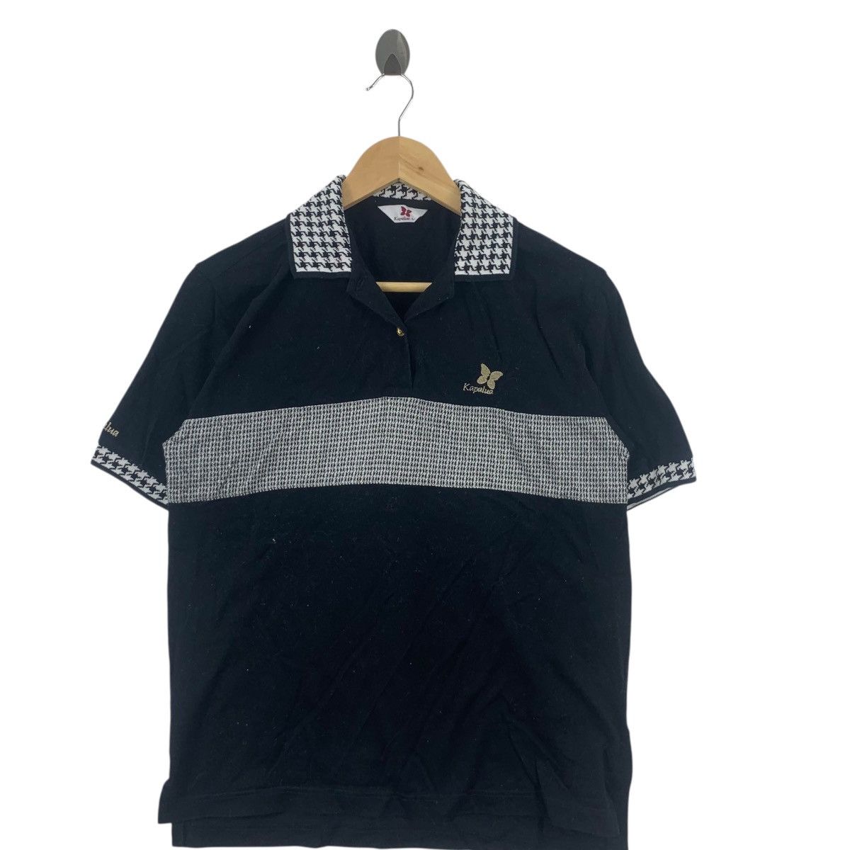 Vintage Vintage KAPALUA HAWAII MAUI Houndstooth Polo Tee Shirt Top Size US L / EU 52-54 / 3 - 4 Thumbnail