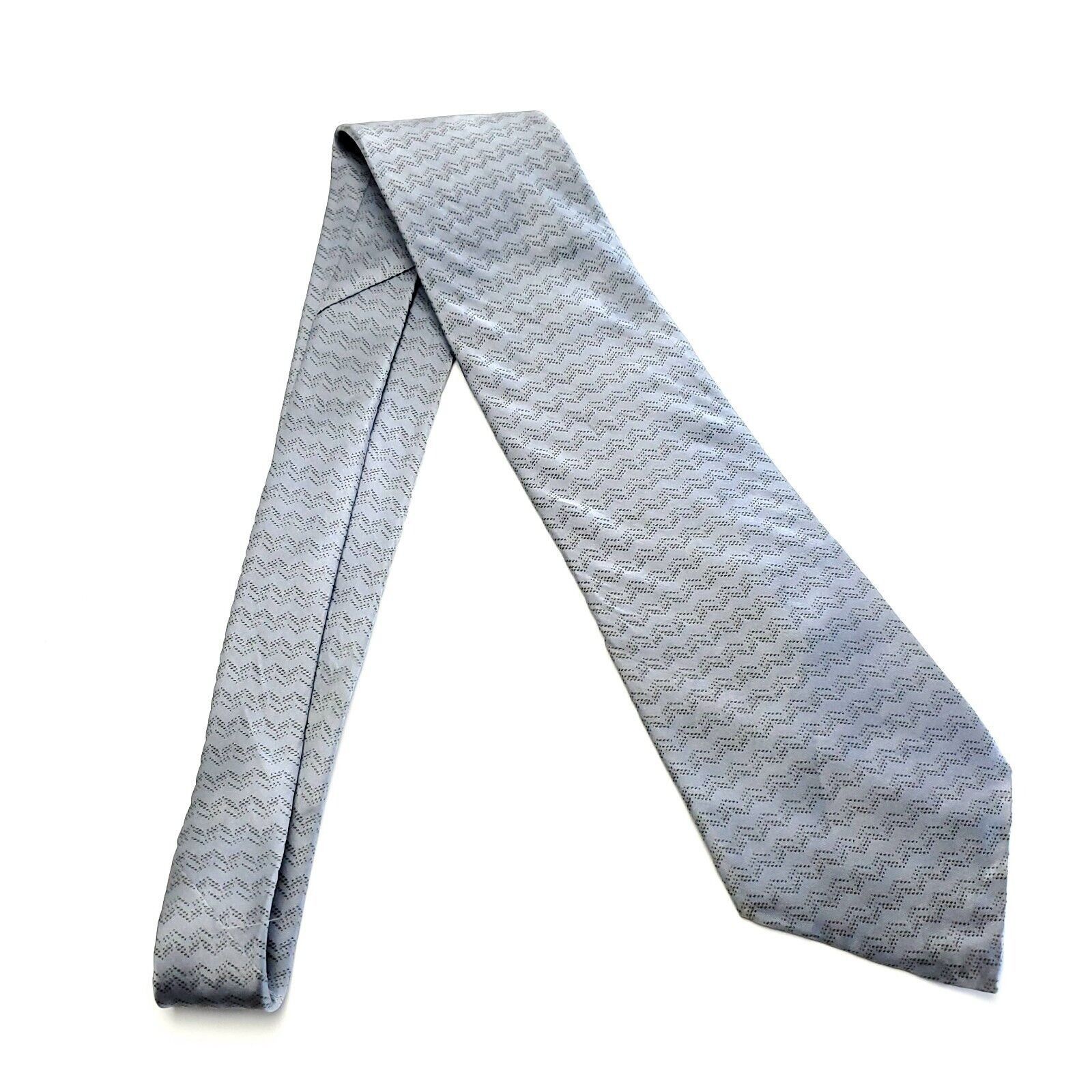 DKNY DKNY Gray Abstract Print Wide Silk Tie Size ONE SIZE - 6 Thumbnail