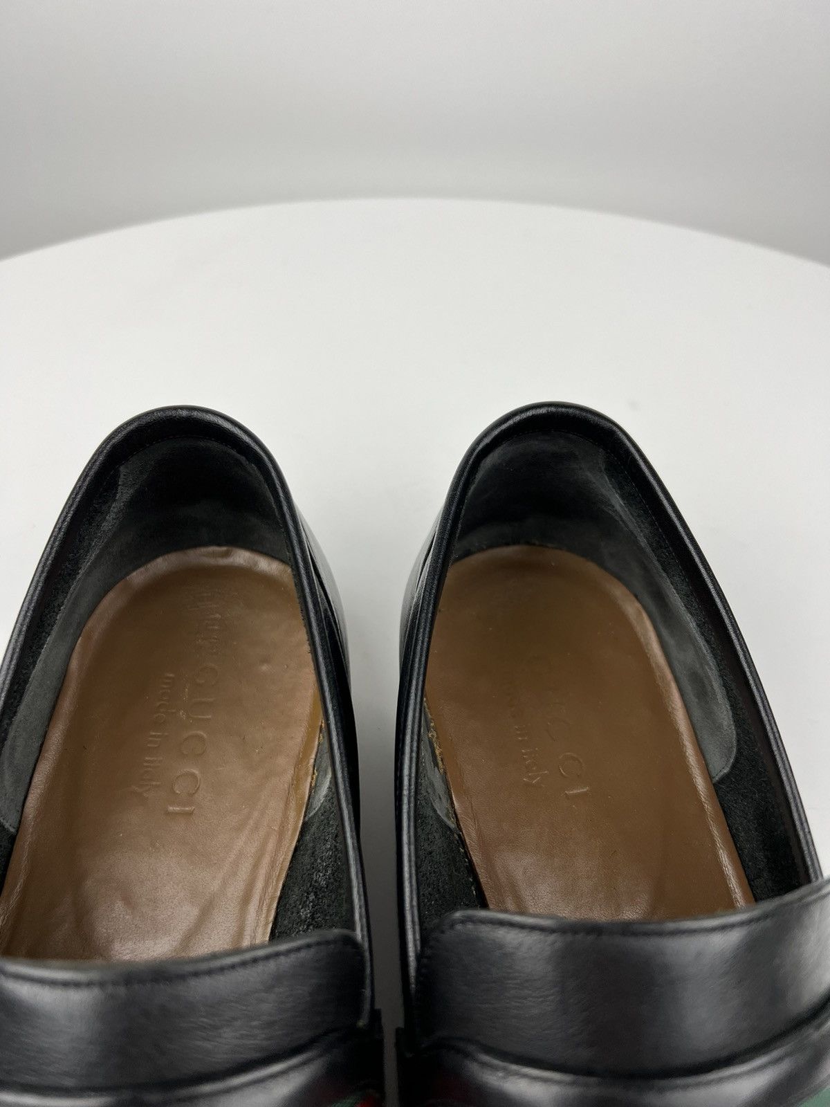 Gucci GUCCI Loafers Leather Slip Ons Shoes Web Stripe Black Men’s Size US 9 / EU 42 - 22 Thumbnail