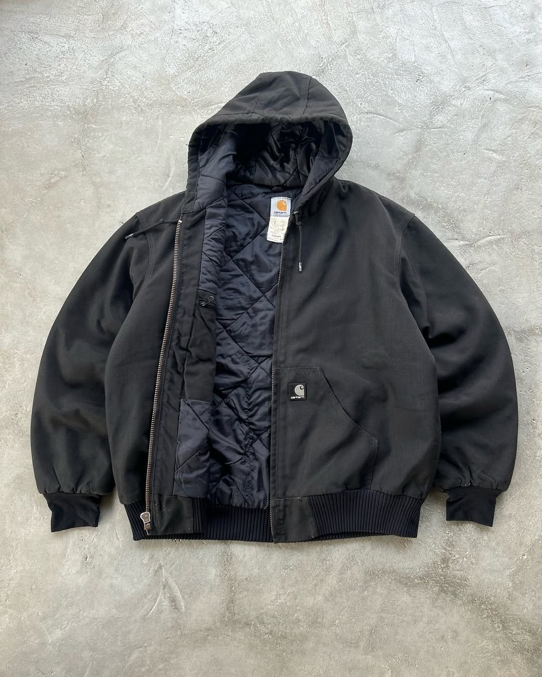 Carhartt アクティブジャケット J133 BLK ブラック CARHARTT EXTREMES HOODED JACKET 'J133 BLK' QUILTED LINED SIZE MENS