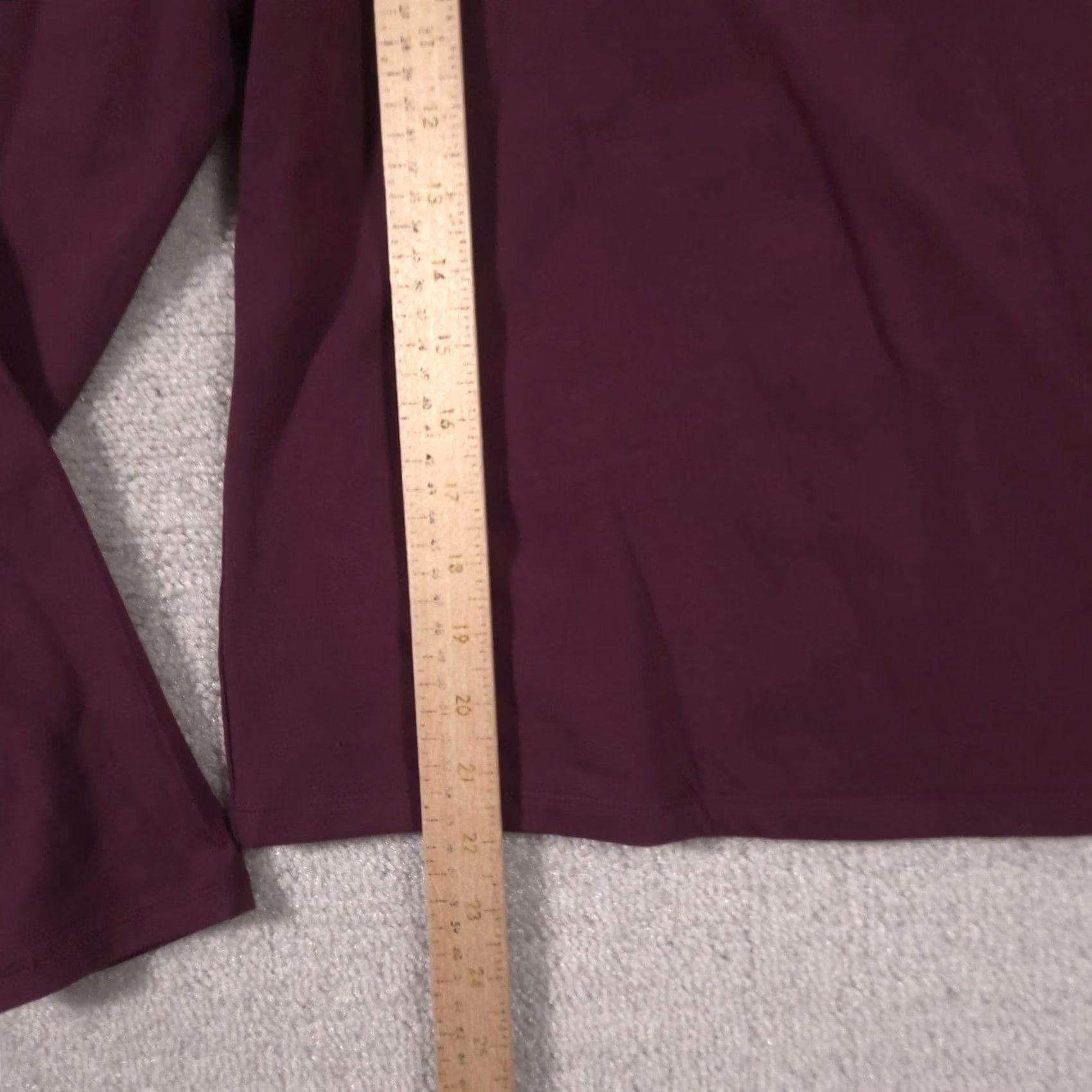 Express Express Shirt Womens XL Red Square Neck Long Sleeve Stretch Tee Top Size XL / US 12-14 / IT 48-50 - 7 Thumbnail