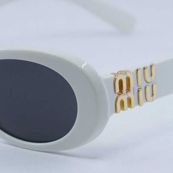 Miu Miu 🕶️ New Miu Miu MU06ZS 1425S0 Sunglasses - White Ivory Frame Size ONE SIZE - 5 Thumbnail