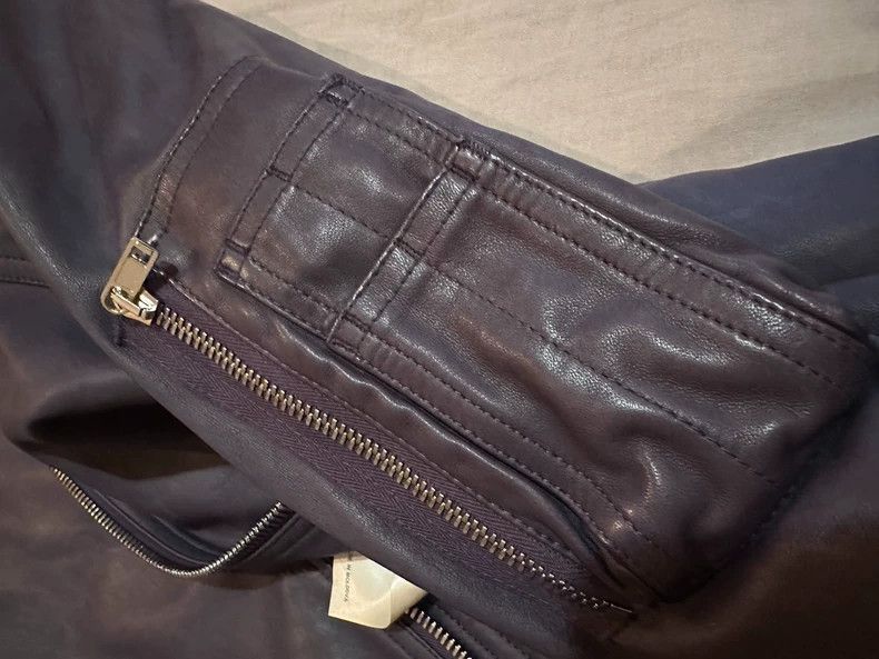 Rick Owens rick owens ro leather pilot jacket midnight purple-2508 Size US L / EU 52-54 / 3 - 8 Thumbnail