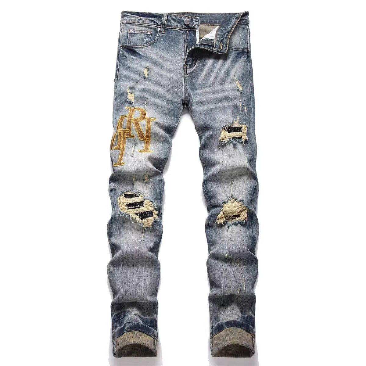 Dolce & Gabbana × Vintage Dolce&Gabbana Low Rise Y2K Dirty Distressed Vintage Jeans Size US 34 / EU 50 - 2 Thumbnail