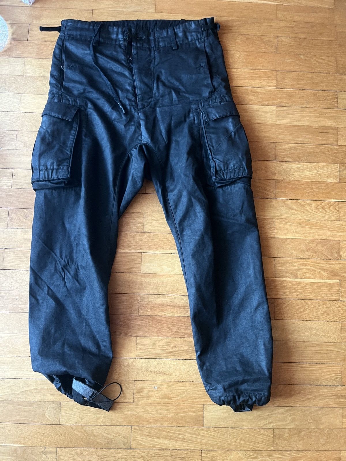 11 by bbs p21 black dye cargo pants
