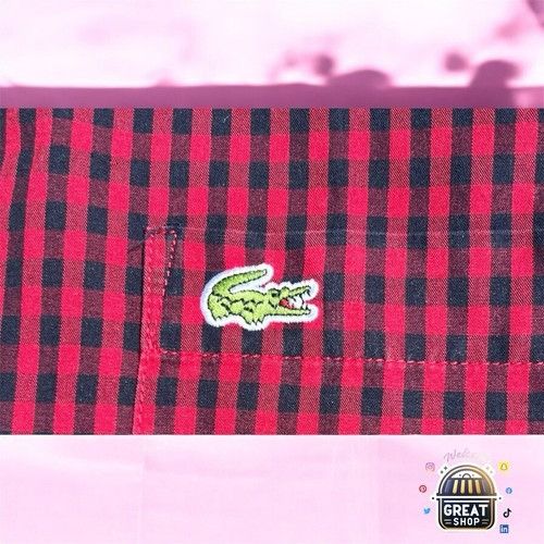 Lacoste Lacoste Mens Regular Fit Red & Black Checkered Button-Down S Size US M / EU 48-50 / 2 - 1 Thumbnail