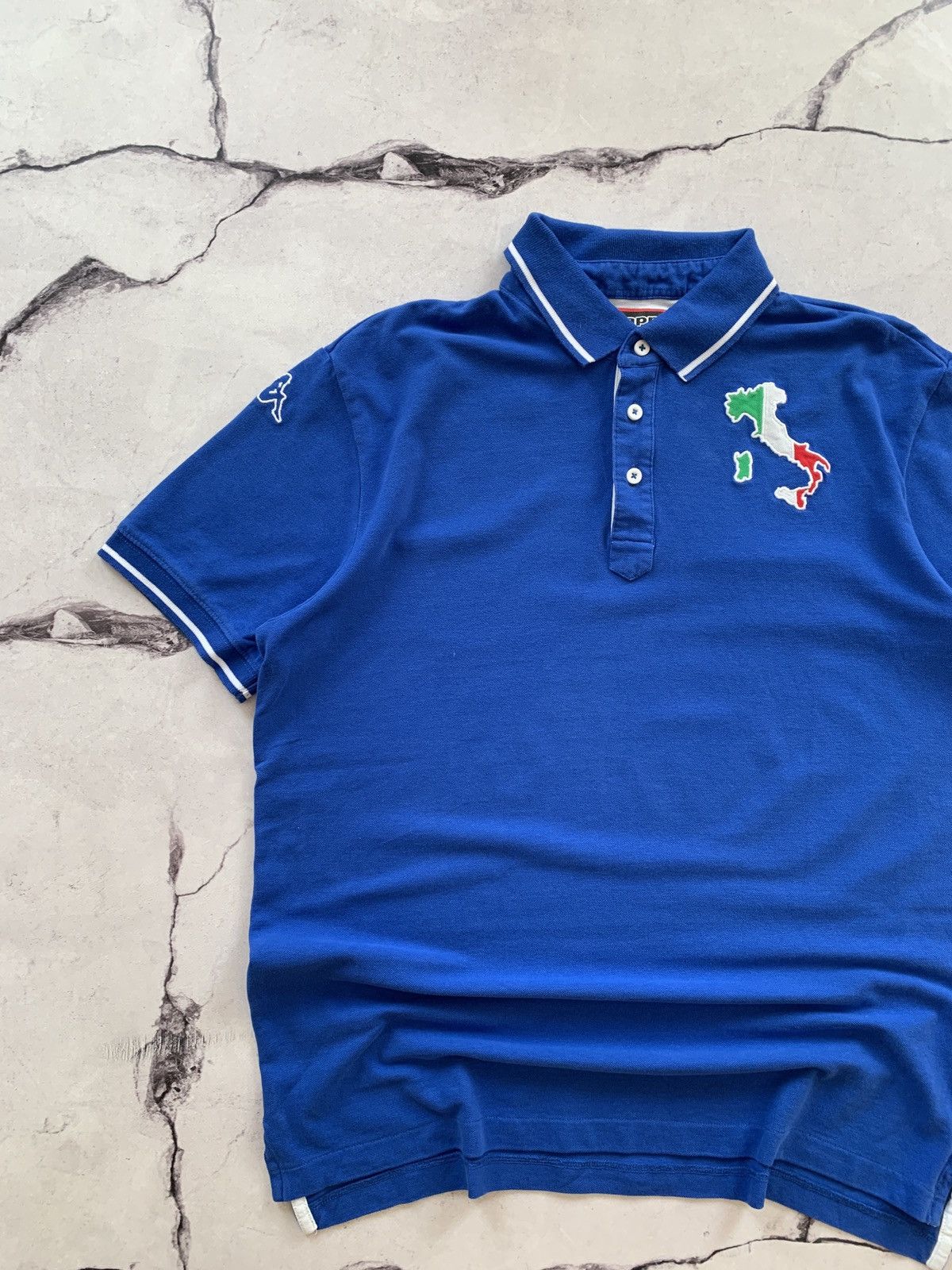 Kappa Kappa Italia Vintage Blue Y2K Big Logo Polo Shirt Size US XL / EU 56 / 4 - 3 Thumbnail