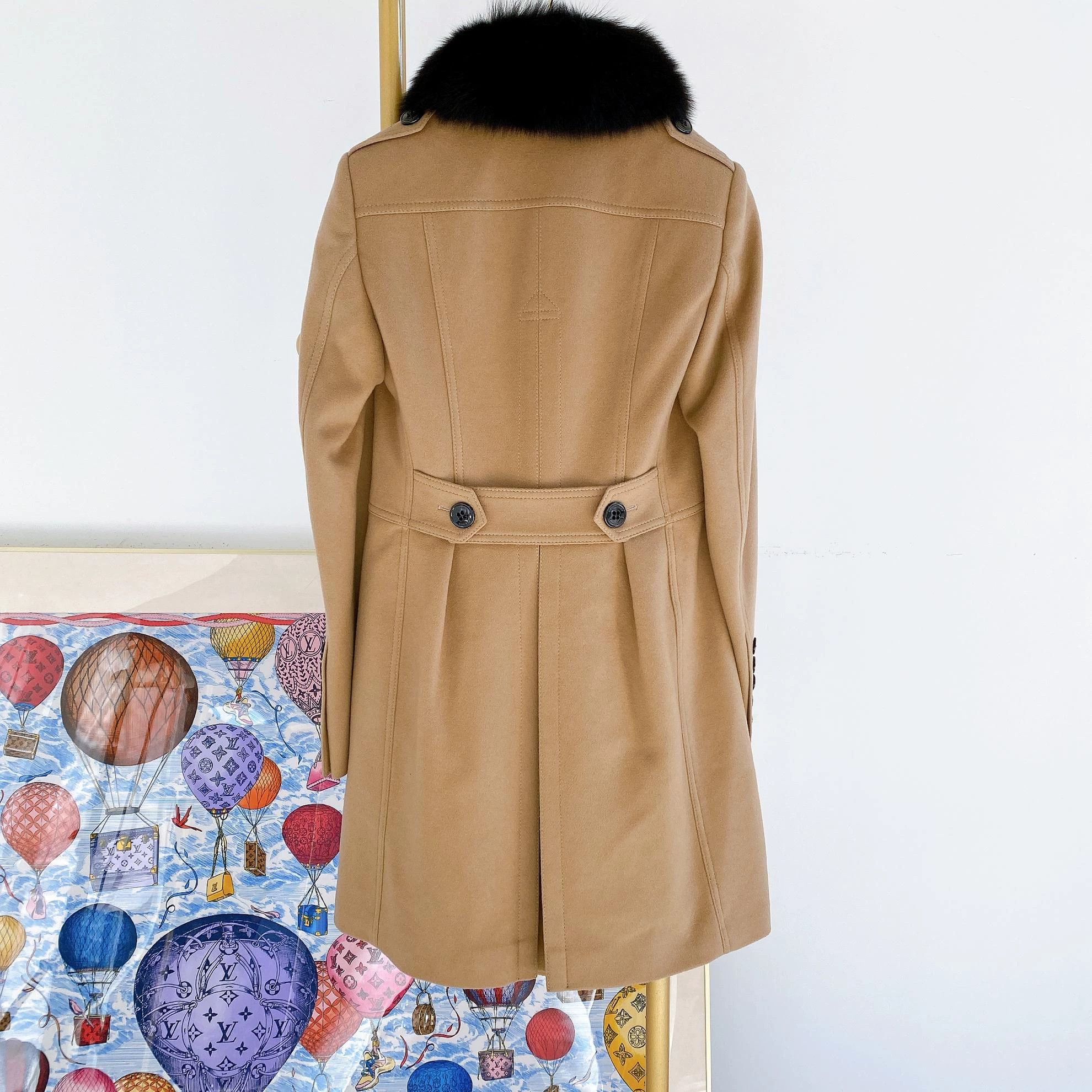 Burberry Burberry Khaki Wool Coat UK4 New With Tags Size XS / US 0-2 / IT 36-38 - 2 Thumbnail