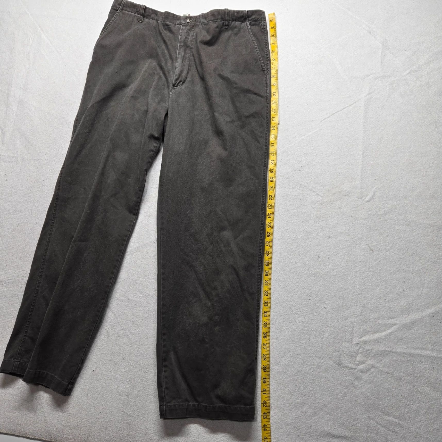Lee Lee Khakis Chino Pants Gray Classic Fit Adult Men Size 38 x 32 Casual Cotton Spandex Straight Front Vintage No N/A Size US 38 / EU 54 - 7 Thumbnail