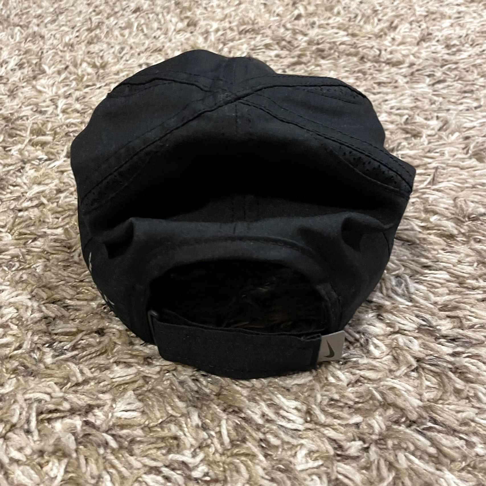Nike Nike Featherlight Hat Strap Back Black Dri-FIT Running Lightweight Mens One Size Cap Size ONE SIZE - 5 Thumbnail