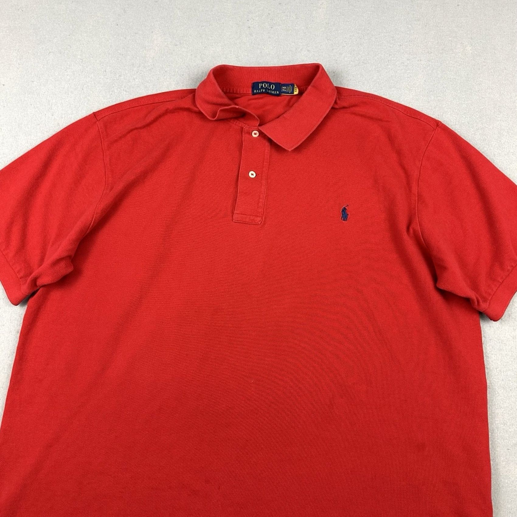 Polo Ralph Lauren Polo Ralph Lauren Polo Shirt Men 2X Big Red Solid Navy Pony Short Sleeve 2XB Size US XXL / EU 58 / 5 - 2 Thumbnail
