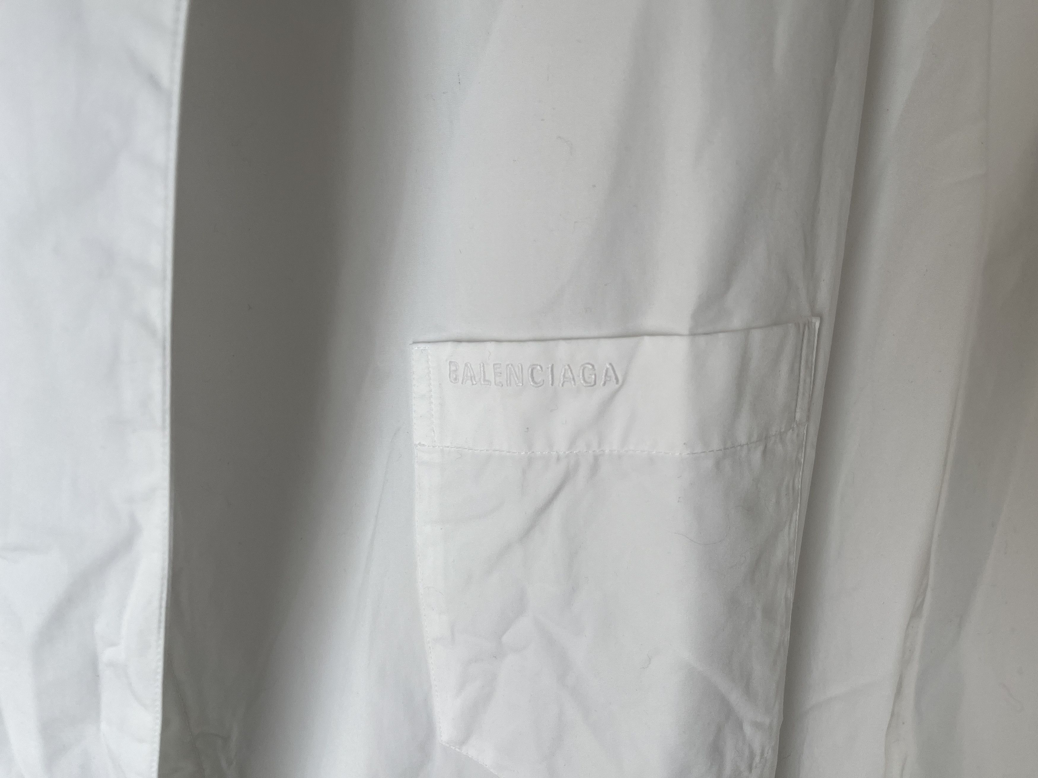Balenciaga Balenciaga White Drape Collar Cotton Blouse. Small Size XS / US 0-2 / IT 36-38 - 3 Thumbnail