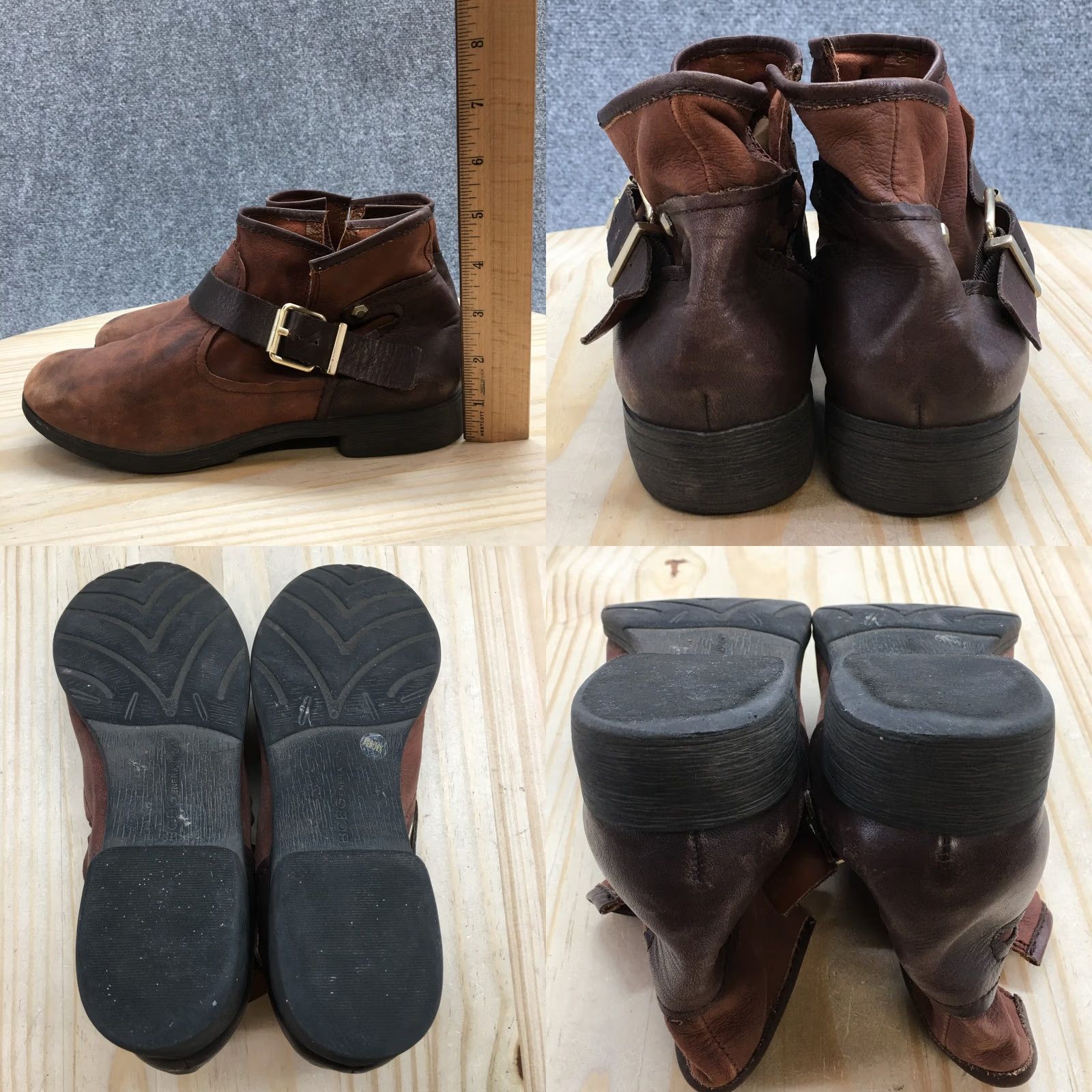 BCBGeneration BCBGeneration Ankle Boots Womens 8.5B Brown Round Toe Slip On Casual Leather Shoes Size US 9 / IT 39 - 8 Thumbnail
