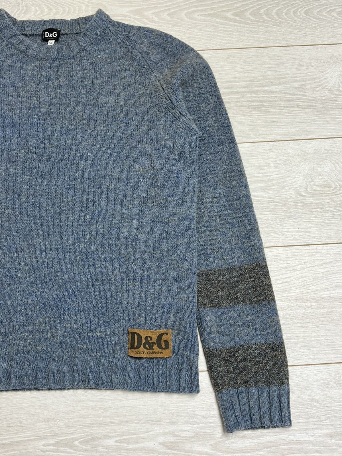 Dolce & Gabbana Vintage D&G Dolce & Gabbana Archival Leather Patch Knitwear Size US L / EU 52-54 / 3 - 3 Thumbnail