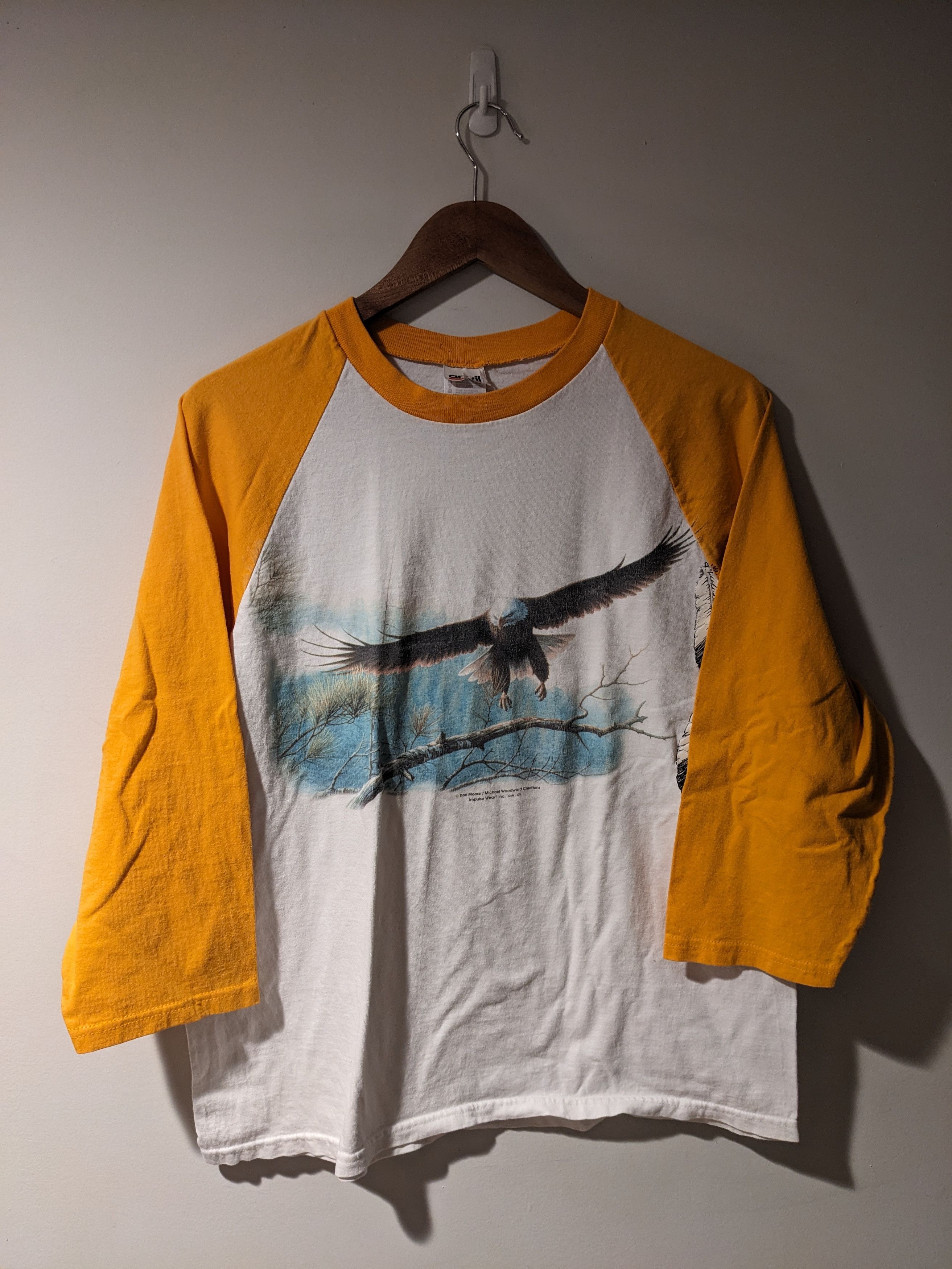 Other Vintage Y2K Eagle Animal Nature Soaring Long-Sleeve T-Shirt Size US M / EU 48-50 / 2 - 1 Thumbnail