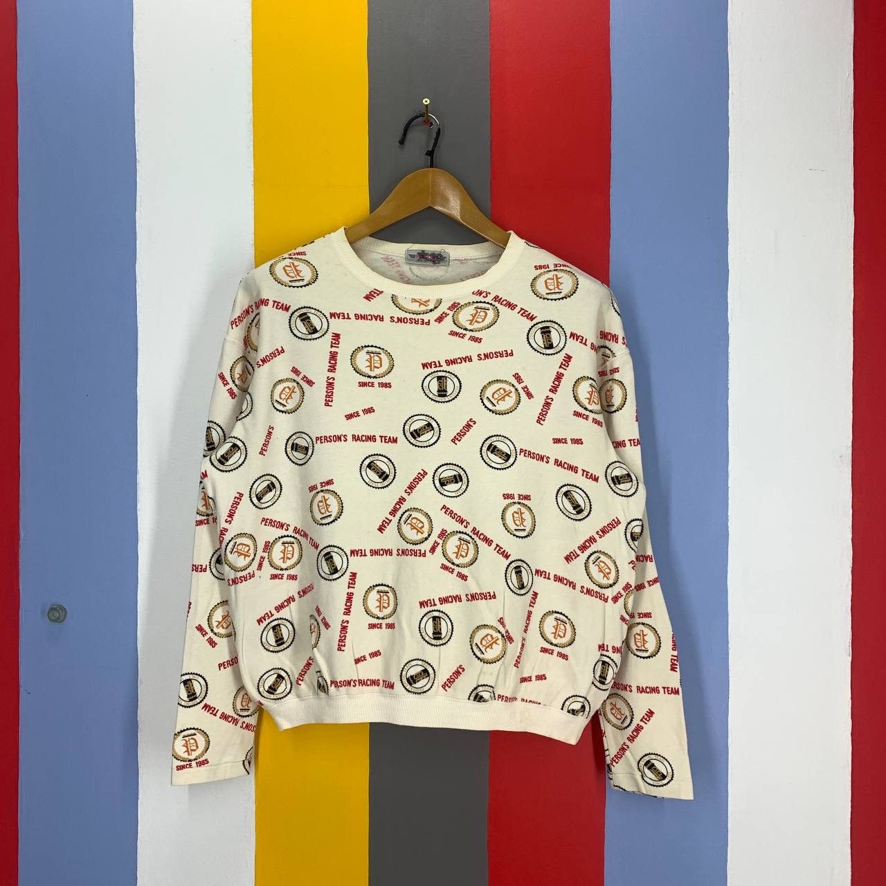 PERSON'S × Vintage Vintage PERSON'S RACING TEAM Sweatshirt #2463/AM Size US M / EU 48-50 / 2 - 1 Thumbnail