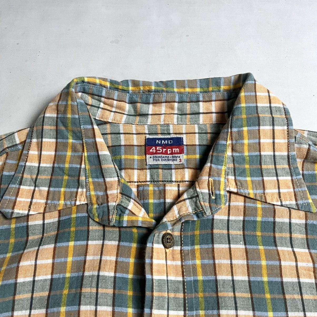 45rpm 👔NEW👔NMD By 45 Rpm Plaid Shirt Made in India Size US L / EU 52-54 / 3 - 4 Thumbnail