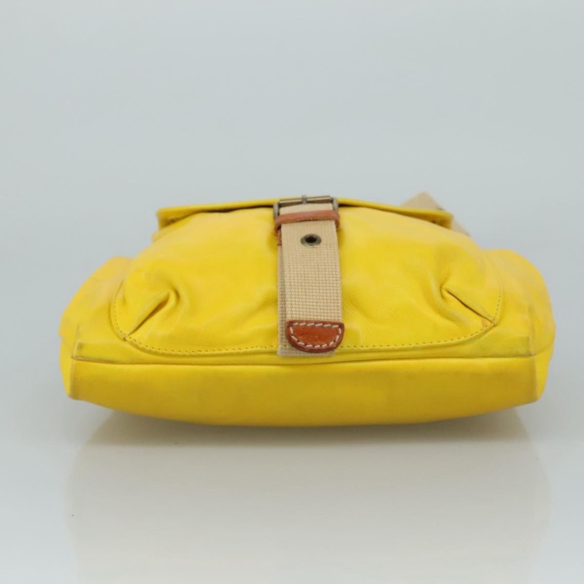 Miu Miu Miu Miu Shoulder Bag Leather Canvas Yellow Beige Size ONE SIZE - 5 Thumbnail